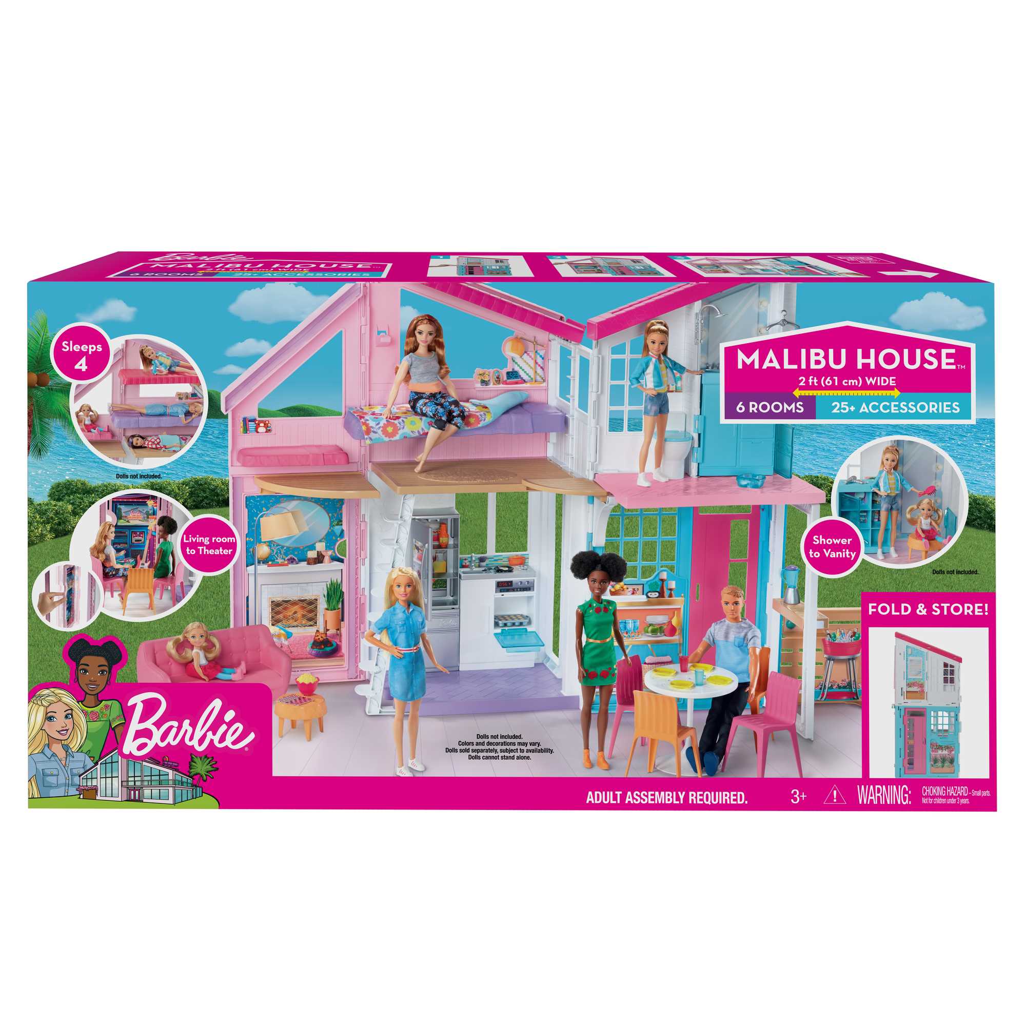 Barbie'nin Malibu Evi, Dönüşüm Özellikli, 25'Ten Fazla Parçalı Ve 2 Katlı Bebek Evi Fxg57 - Image 6