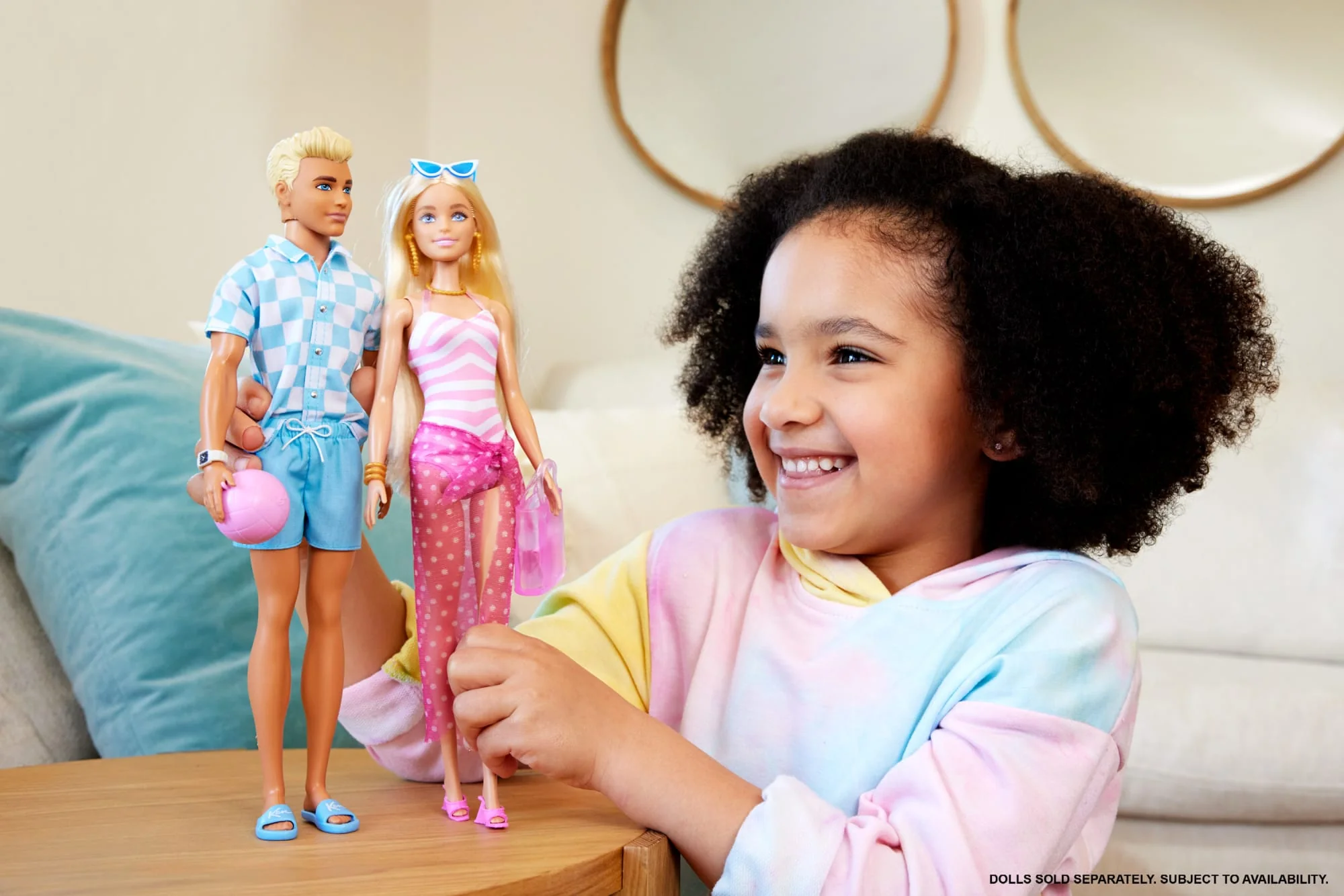 Blonde Ken Doll With Swim Trunks And Beach-Themed Accessories - Image 2