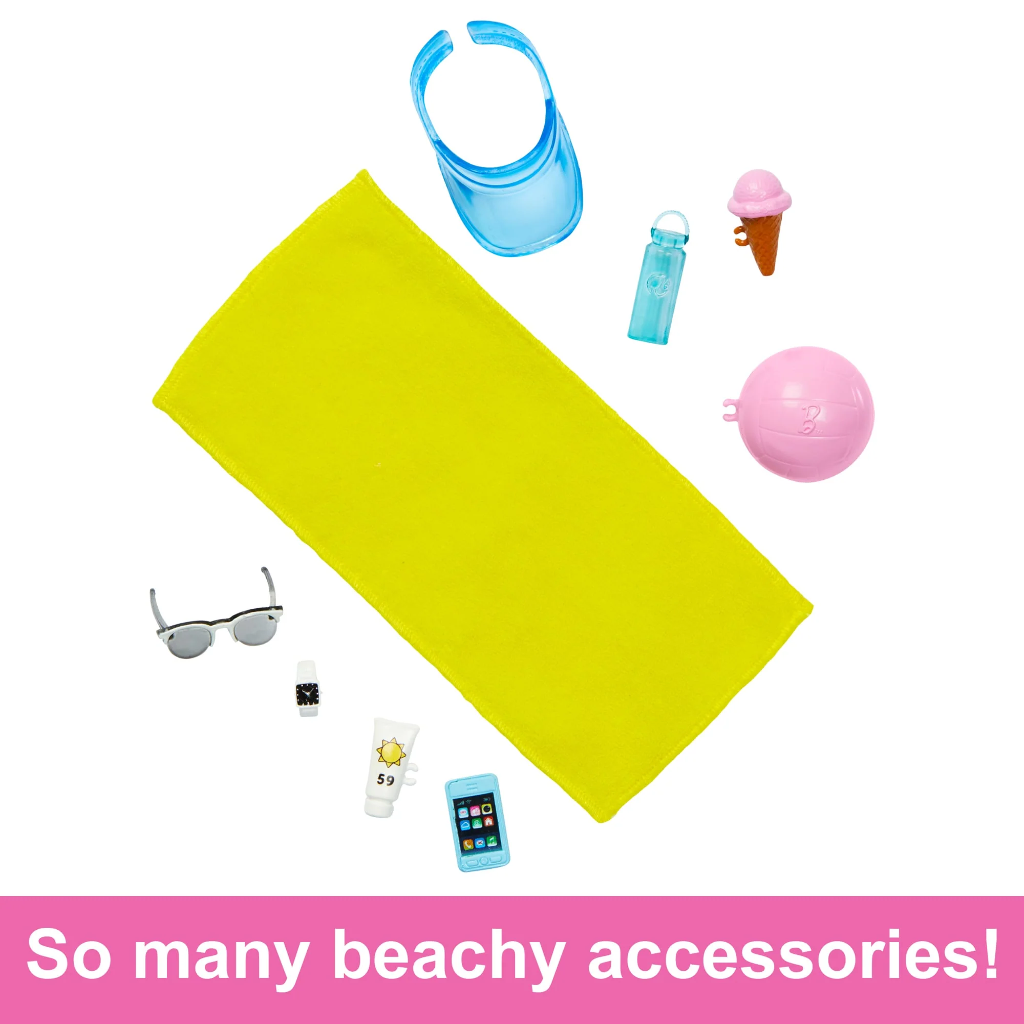 Blonde Ken Doll With Swim Trunks And Beach-Themed Accessories - Image 3