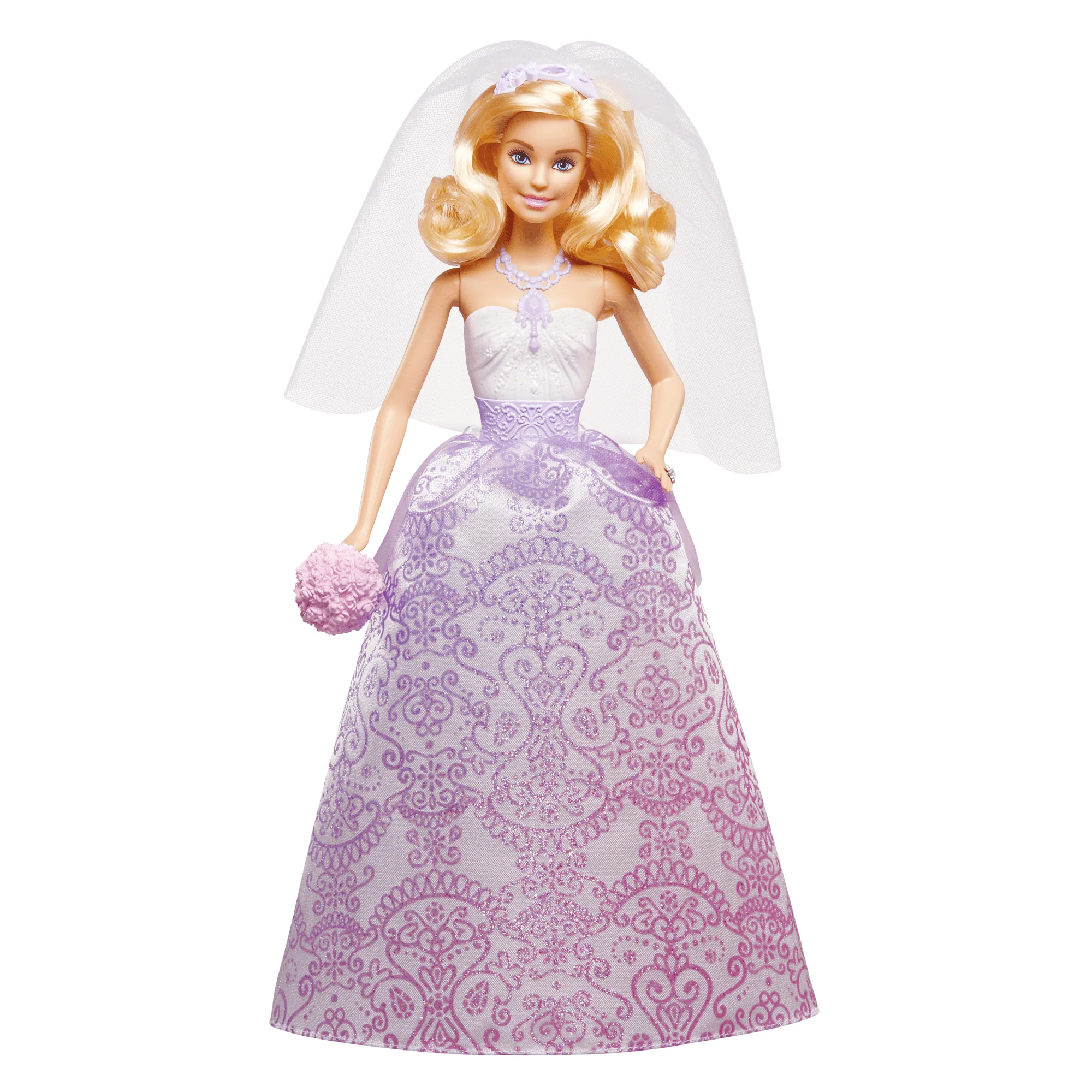 Boda Romántica De Barbie Con 4 Muñecos Y 5 Accesorios, Fiesta Nupcial Con Ramos De Flores Y Tarta - Image 2