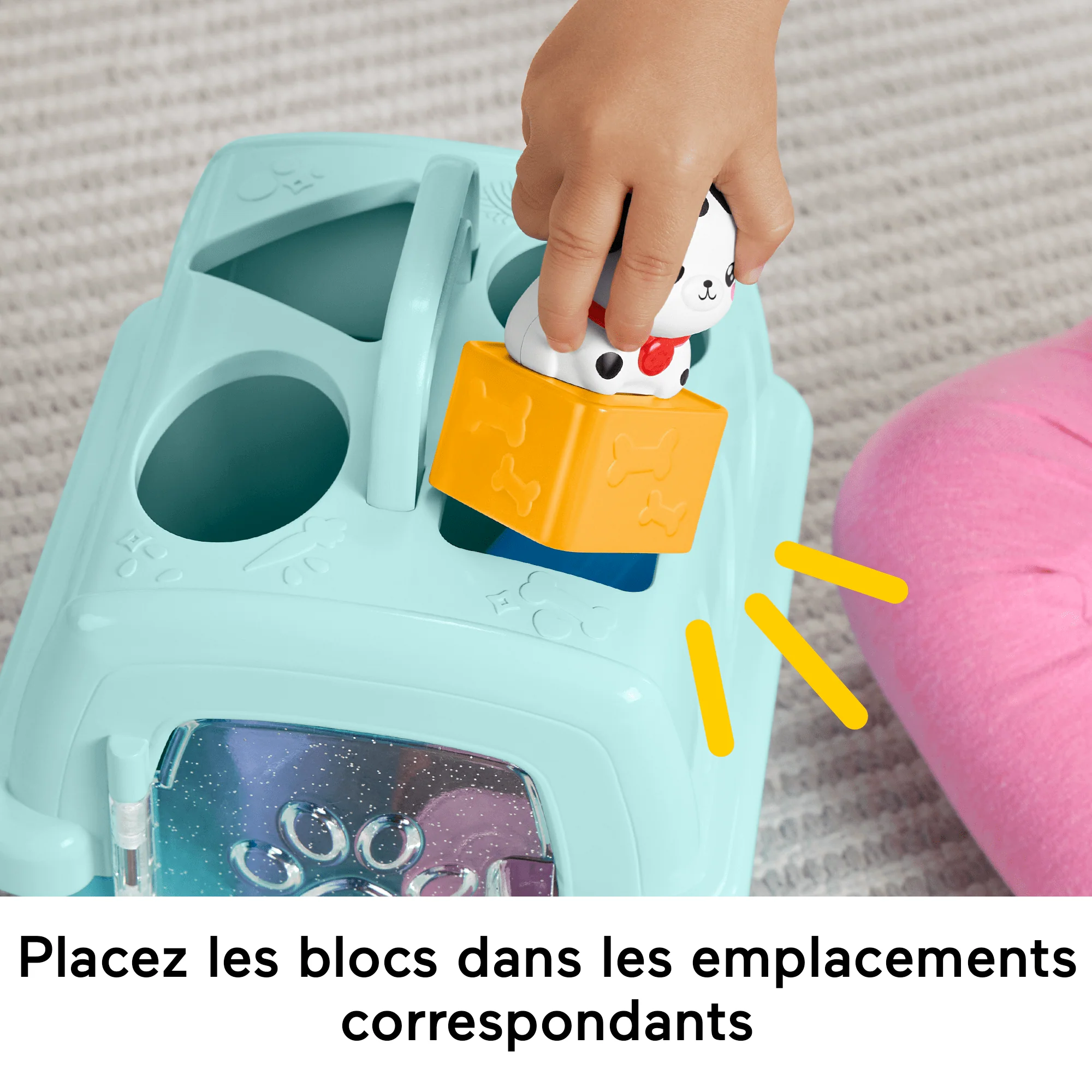Fisher-Price-Trieur Caisse De Transport D’Animaux-Trieur 8 Blocs - Image 3