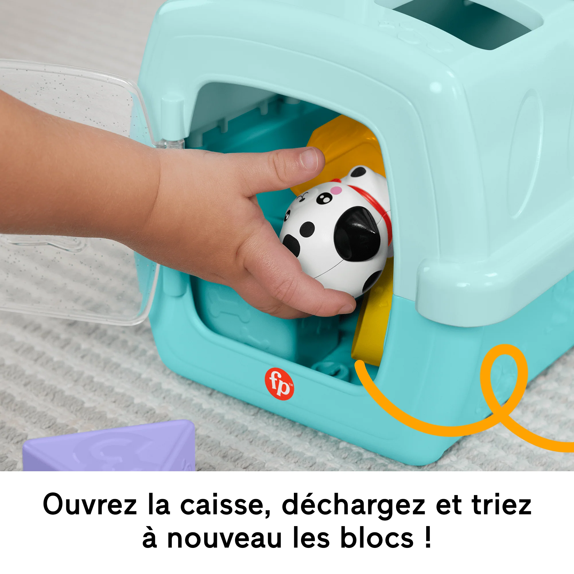 Fisher-Price-Trieur Caisse De Transport D’Animaux-Trieur 8 Blocs - Image 4
