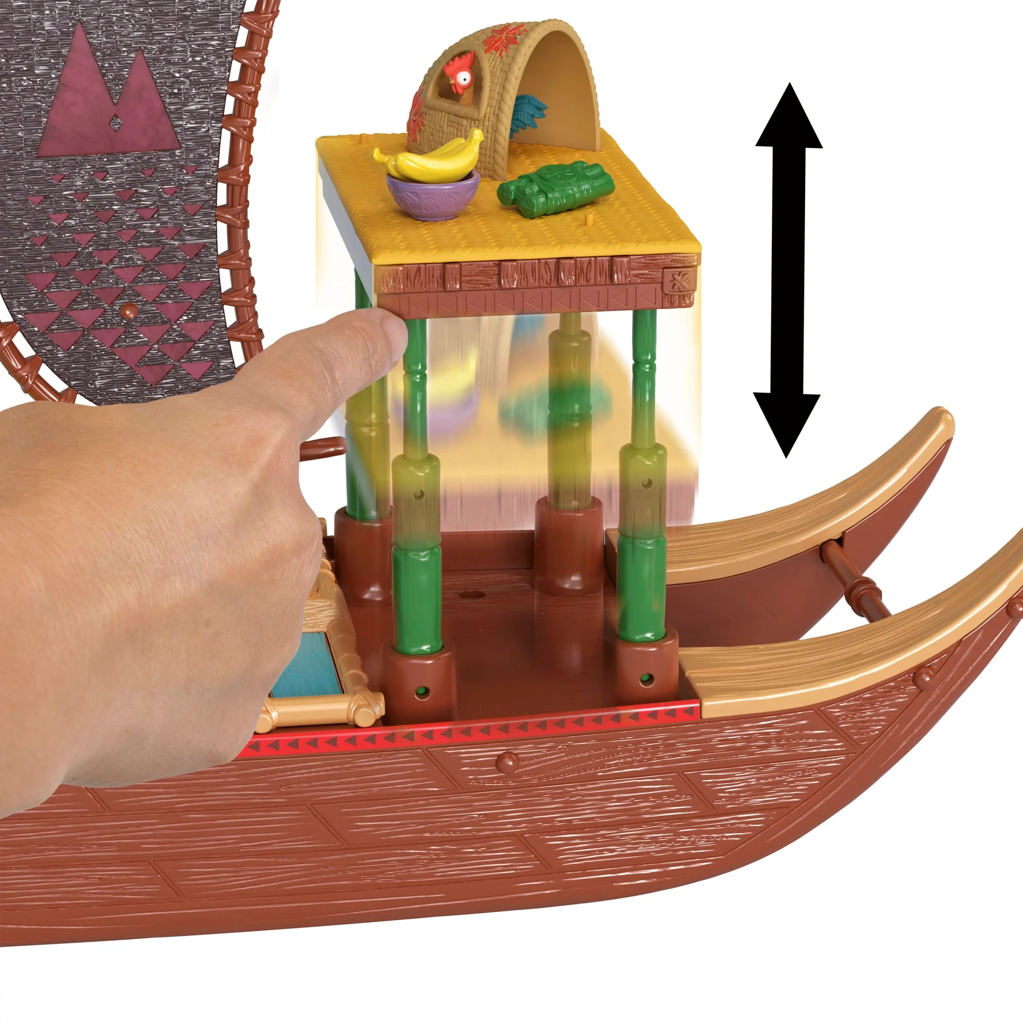 Conjunto De Juego Canoa De Aventuras De Vaiana De “Vaiana 2” De Disney Con 1 Muñeca Pequeña, 1 Canoa Y 10 Accesorios - Image 3