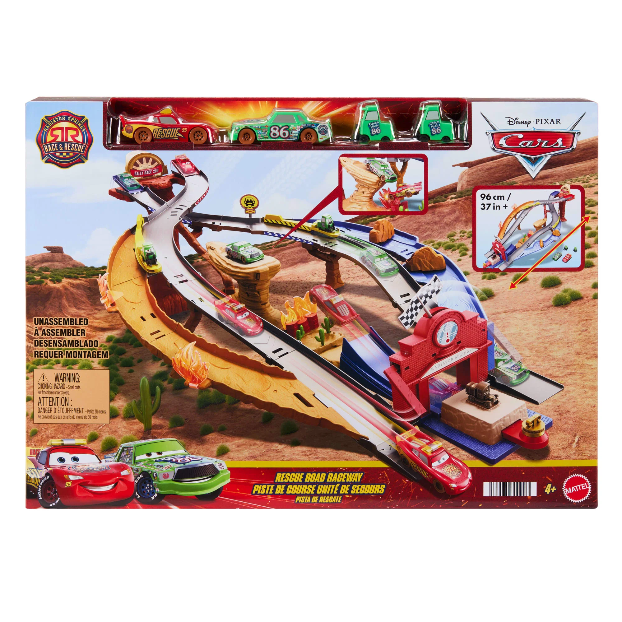 Cars-Piste De Course Rescue Road-Coffret De Quatre Véhicules - Image 6