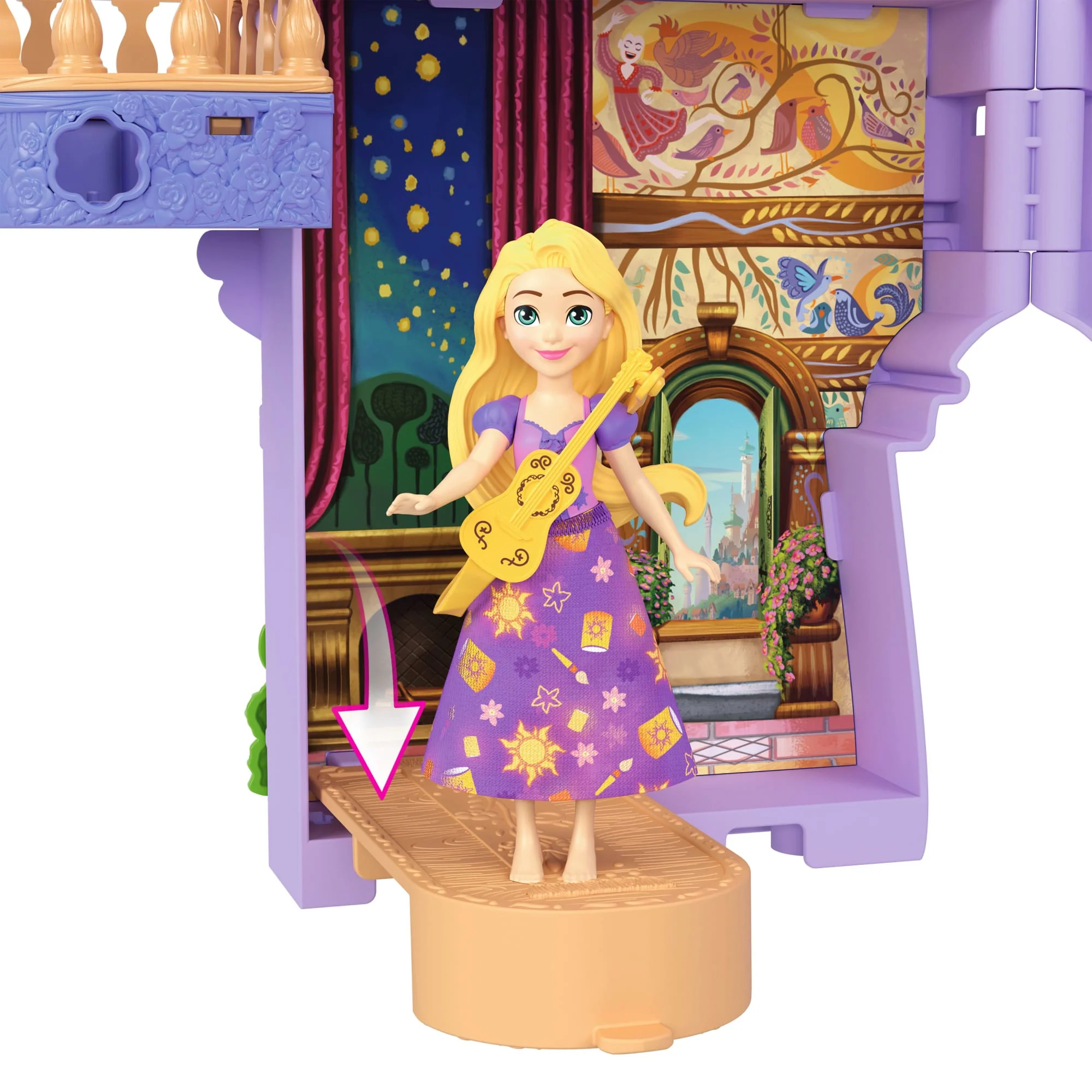 Casa De Muñecas Storytime Stackers De Rapunzel De Disney Princesas Con Muñeca Pequeña, Figura De Pascal Y Siete Accesorios - Image 3