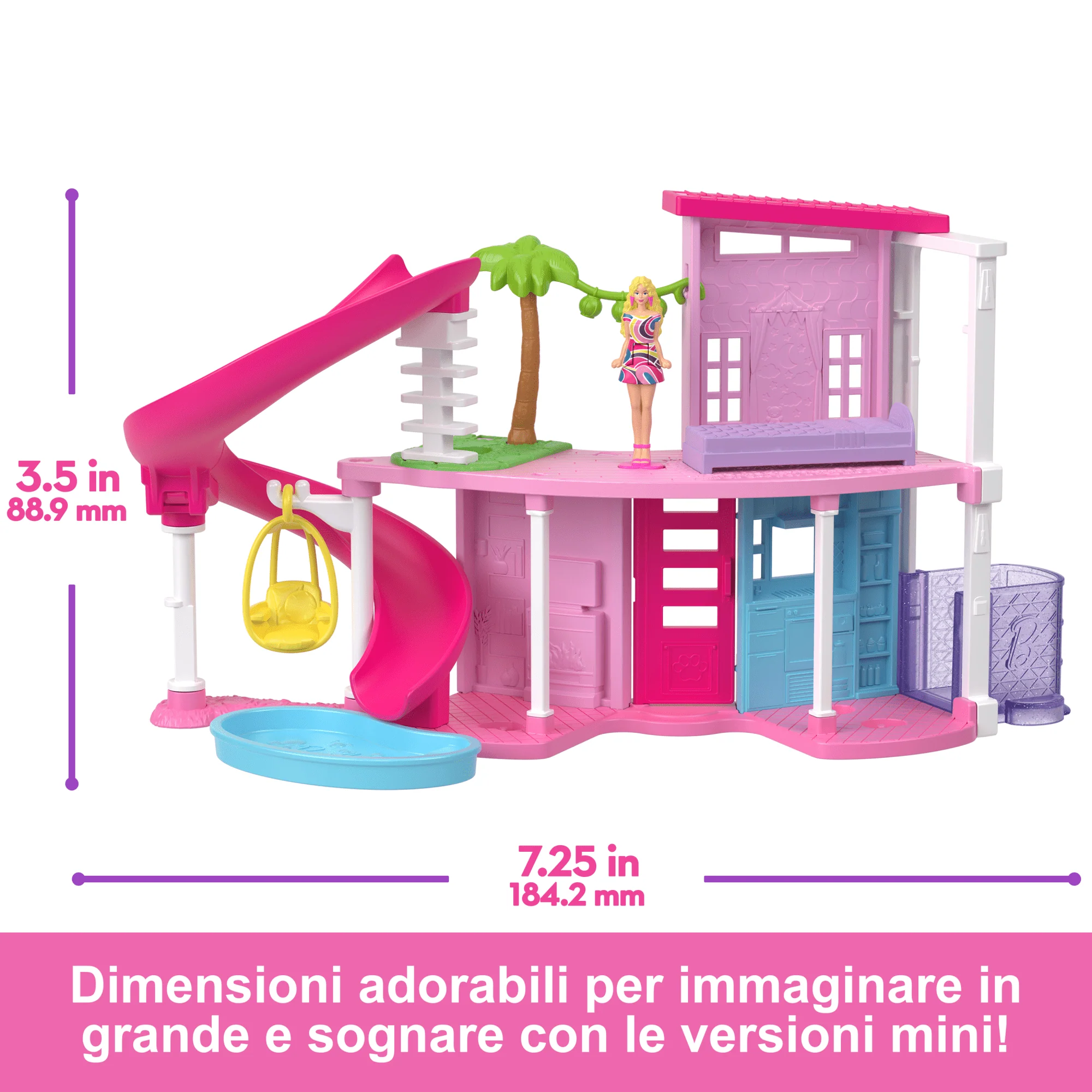 Playset Casa Delle Bambole Barbie Mini Barbieland Con Bambola Da 3,8 Cm, Mobili E Accessori (I Modelli Possono Variare) - Image 4