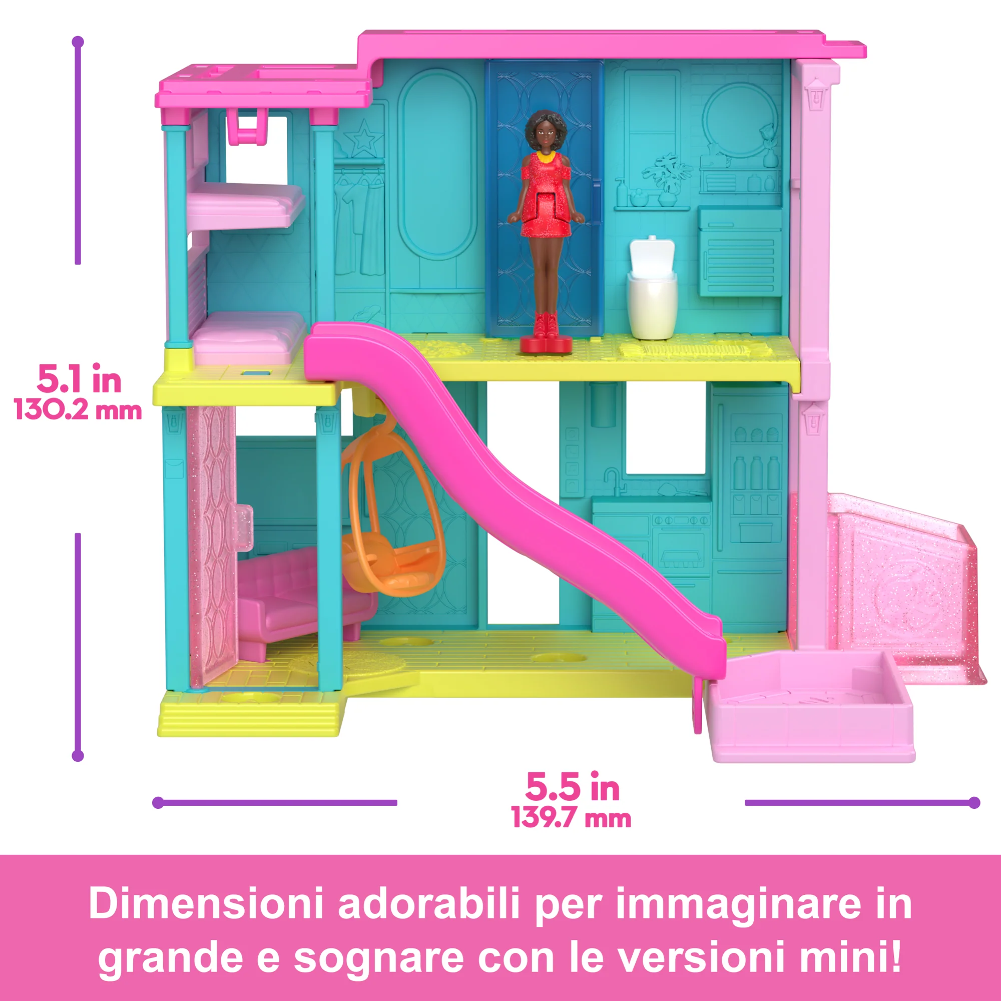 Playset Casa Delle Bambole Barbie Mini Barbieland Con Bambola Da 3,8 Cm, Mobili E Accessori (I Modelli Possono Variare) - Image 4