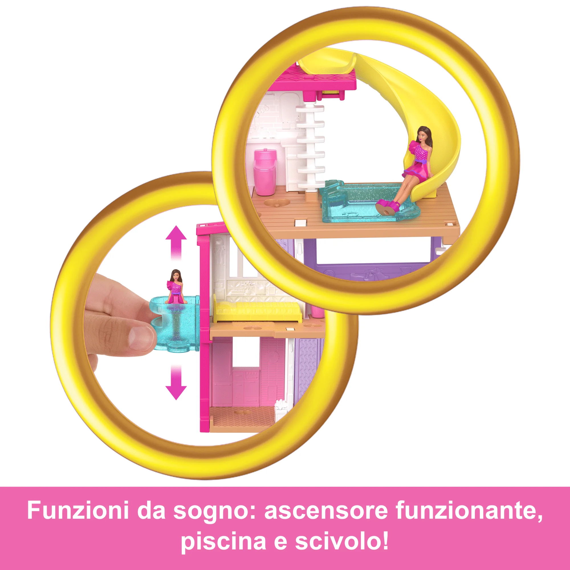 Playset Casa Delle Bambole Barbie Mini Barbieland Con Bambola Da 3,8 Cm, Mobili E Accessori (I Modelli Possono Variare) - Image 3