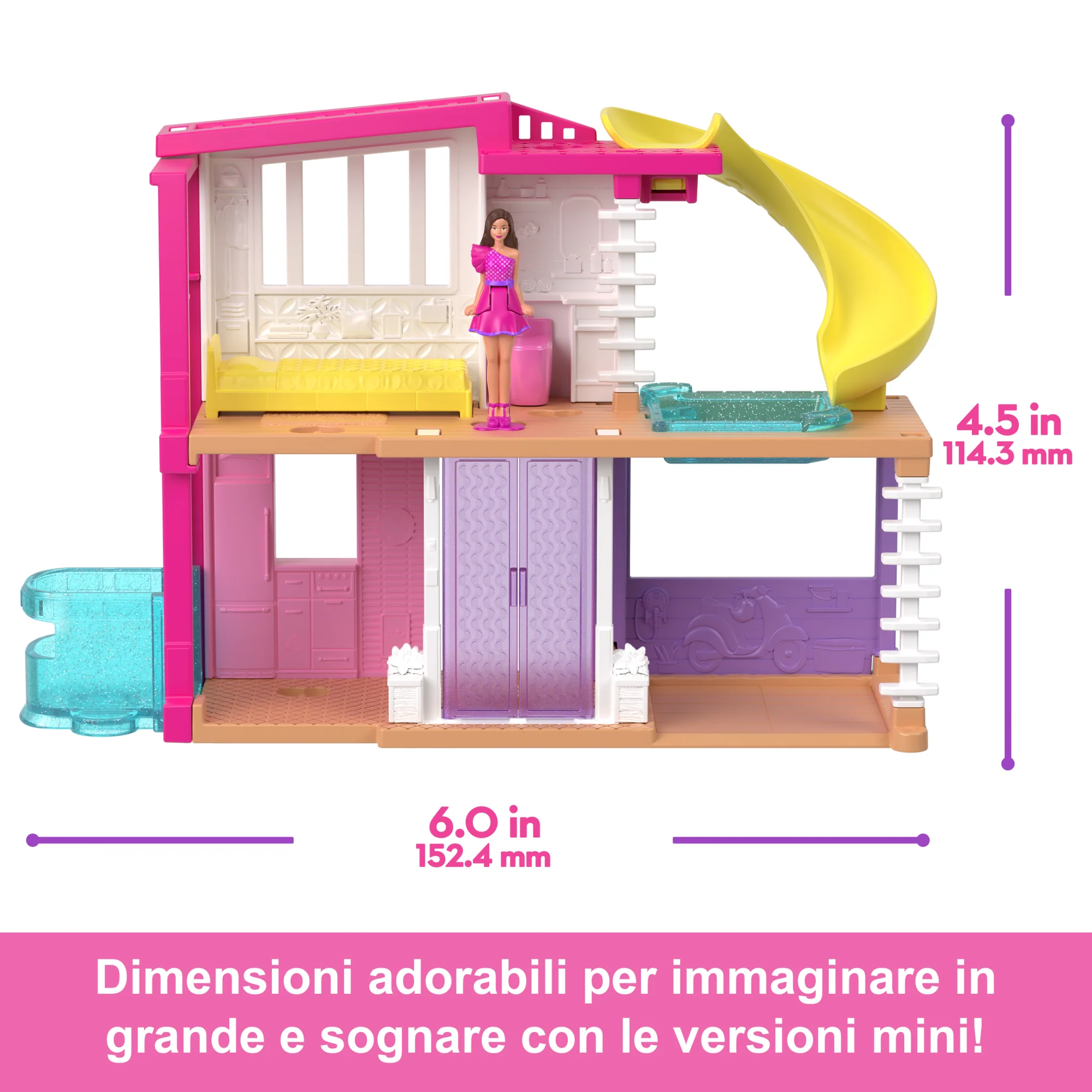 Playset Casa Delle Bambole Barbie Mini Barbieland Con Bambola Da 3,8 Cm, Mobili E Accessori (I Modelli Possono Variare) - Image 4