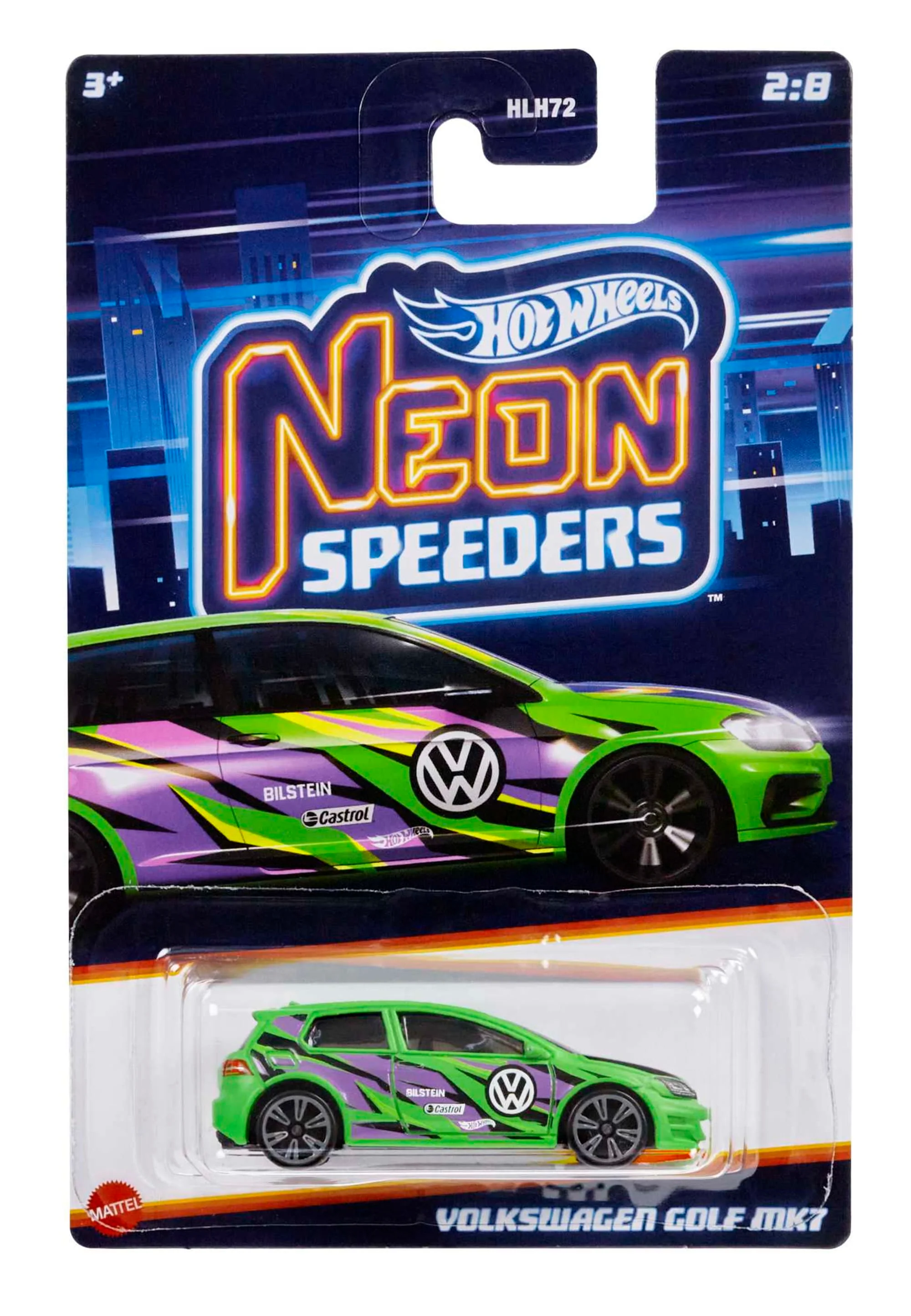 Coches Neon Speeders De Hot Wheels, 1 Coche De Juguete Metálico Con Diseños De Neón - Image 5