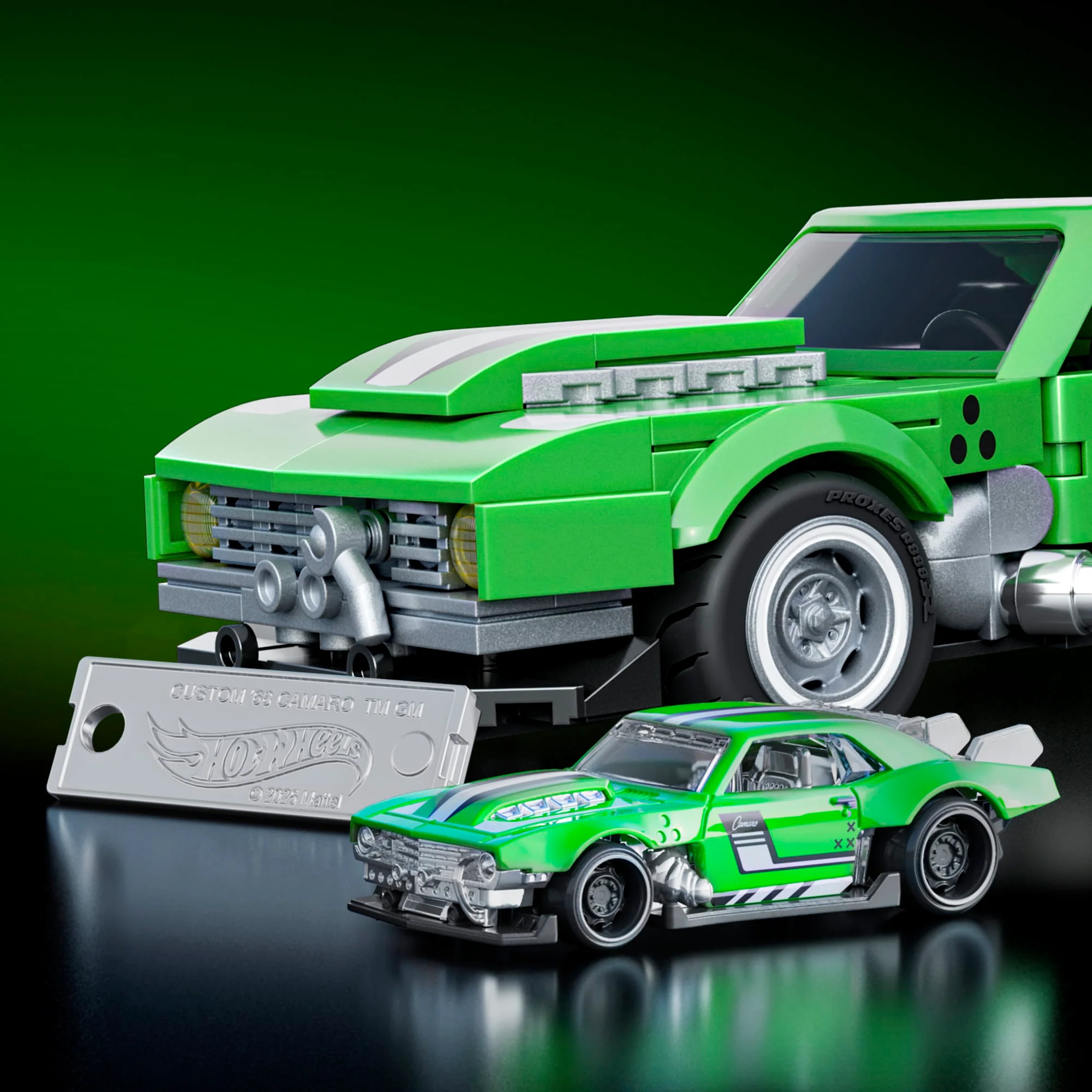 Conjunto De Construcción Del Custom'68Camaro De Hot Wheels De Mattel Brick Shop (289Piezas) Para Coleccionistas - Image 5