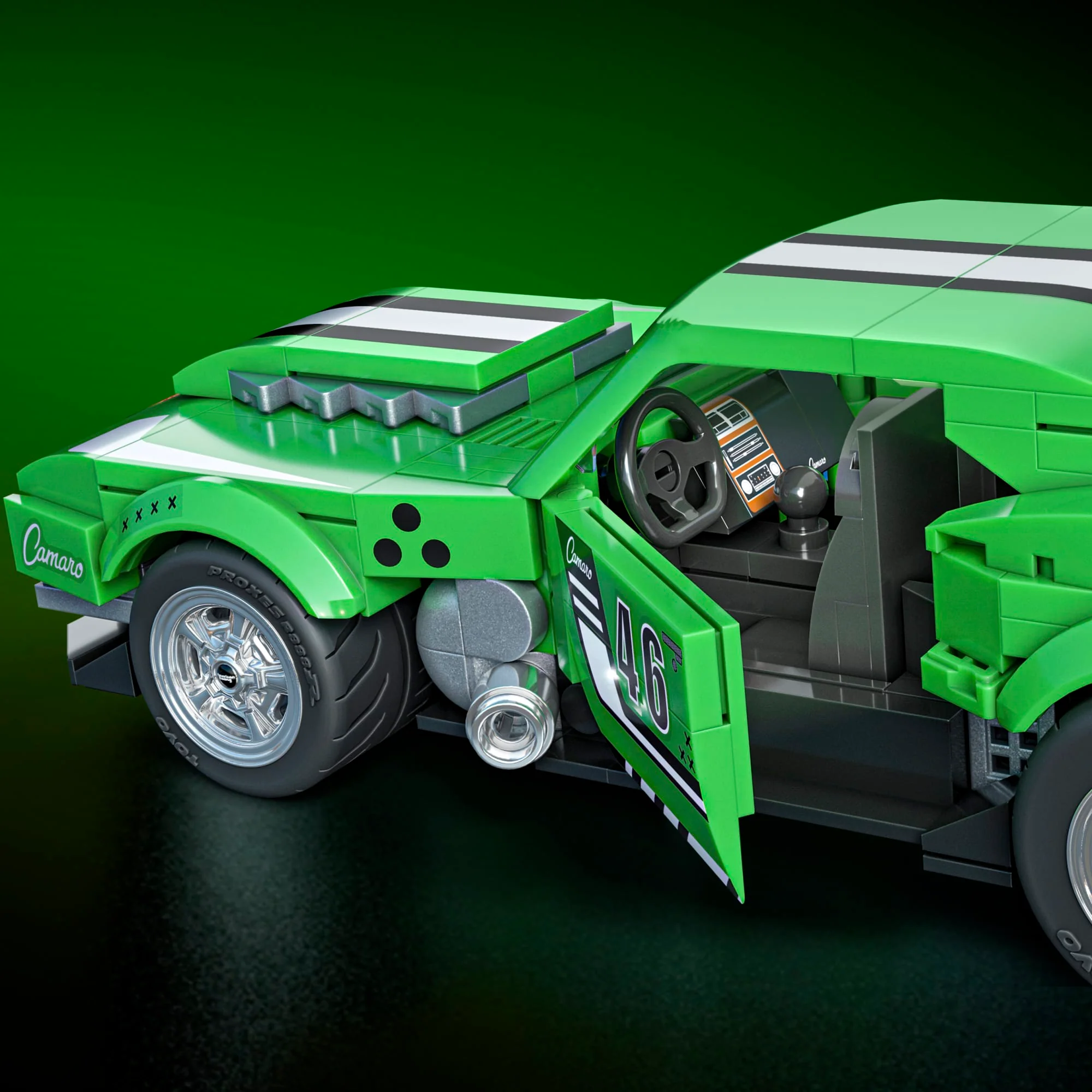 Conjunto De Construcción Del Custom'68Camaro De Hot Wheels De Mattel Brick Shop (289Piezas) Para Coleccionistas - Image 6
