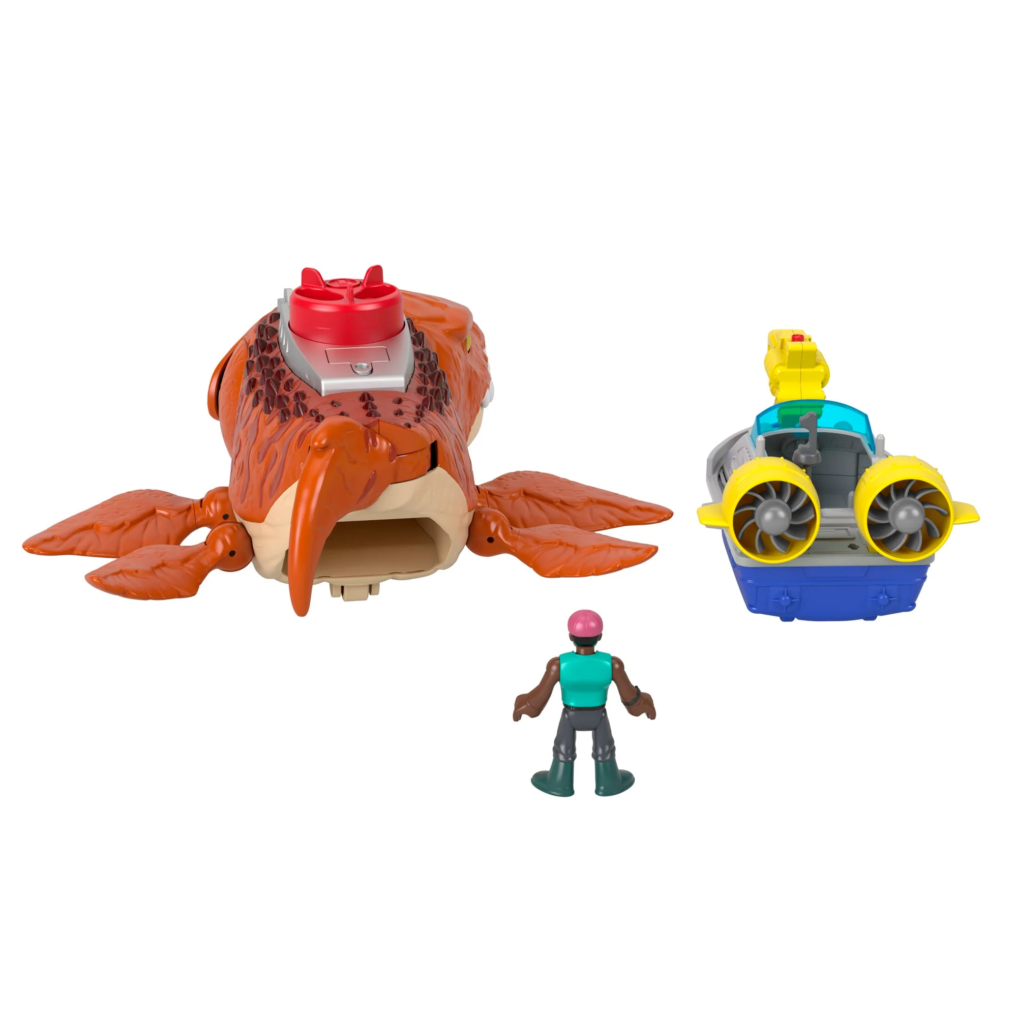 Conjunto De Dinosaurio Mosasaurio Persecución Y Mordiscos Acuáticos De Jurassic World Rebirth De Imaginext De Fisher-Price - Image 6