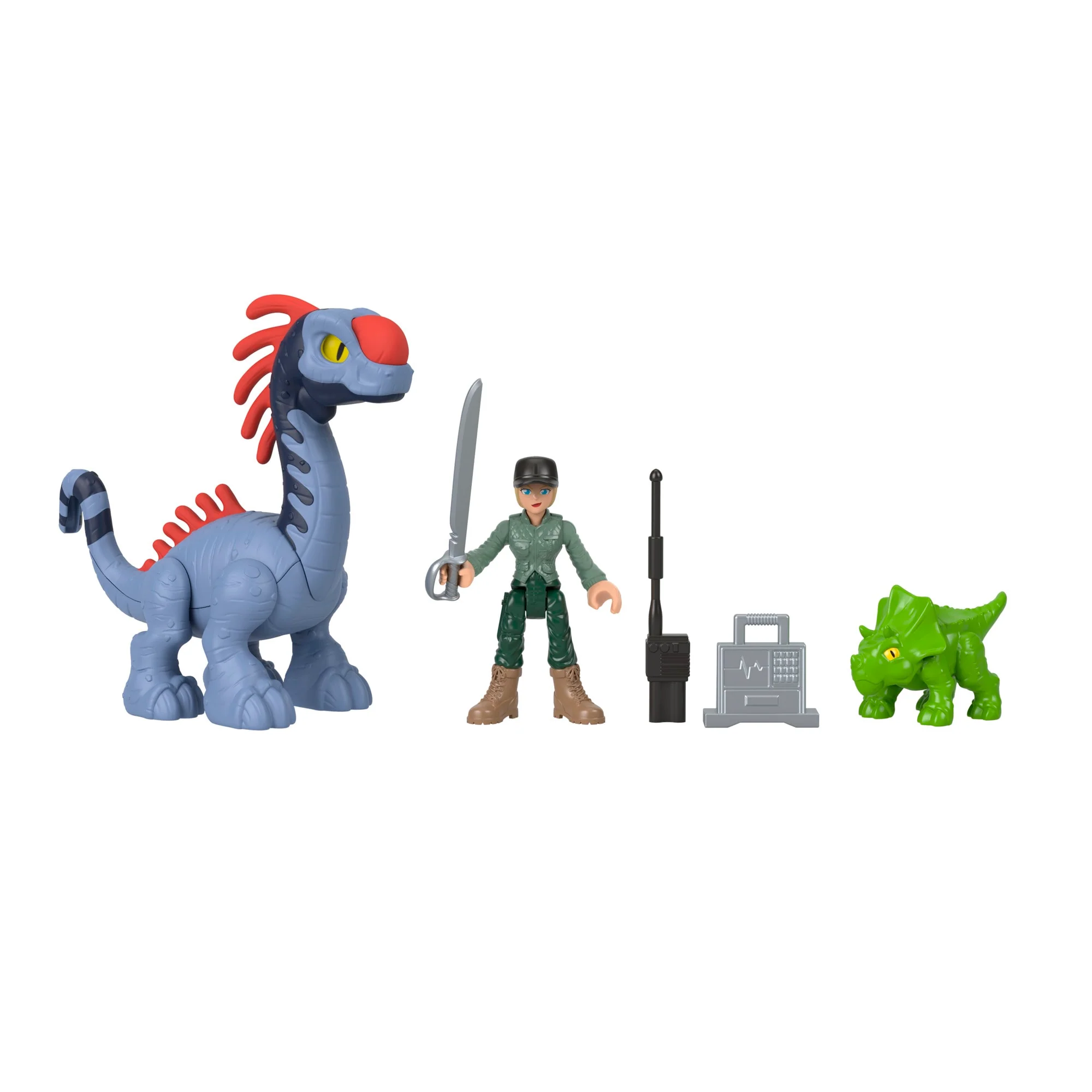 Conjunto De Figuras De Acción De “Jurassic World: El Renacer” De Imaginext De Fisher-Price, Con 6 Figuras, Lanzador Y Accesorios - Image 2