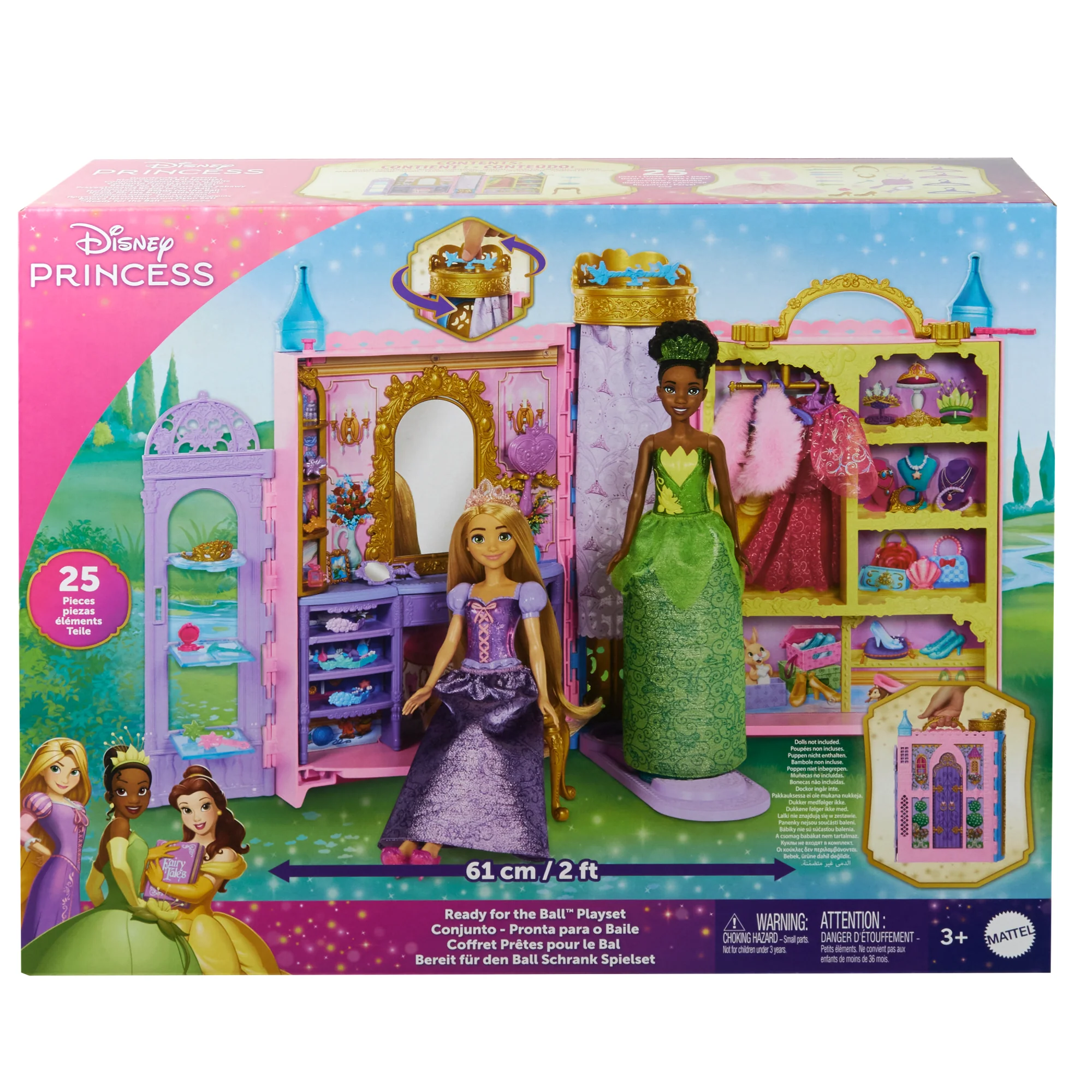 Conjunto De Juego De Armario Ready For The Ball De Disney Princesas Con Ropa, Accesorios Y Almacenamiento, Se Abre Hasta 60Cm - Image 4