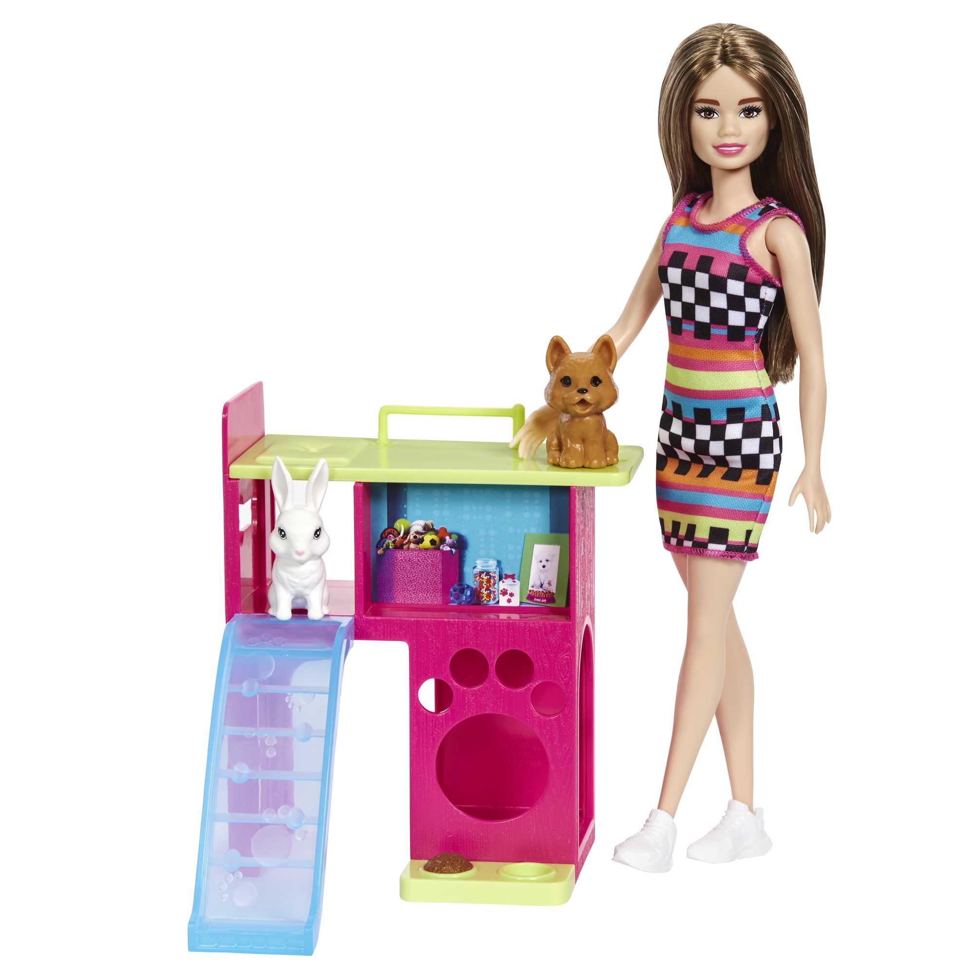 Conjunto De Juego De Barbie Con Muñeca Y Casa De Juegos Para Mascotas Con 2 Animalitos - Image 5