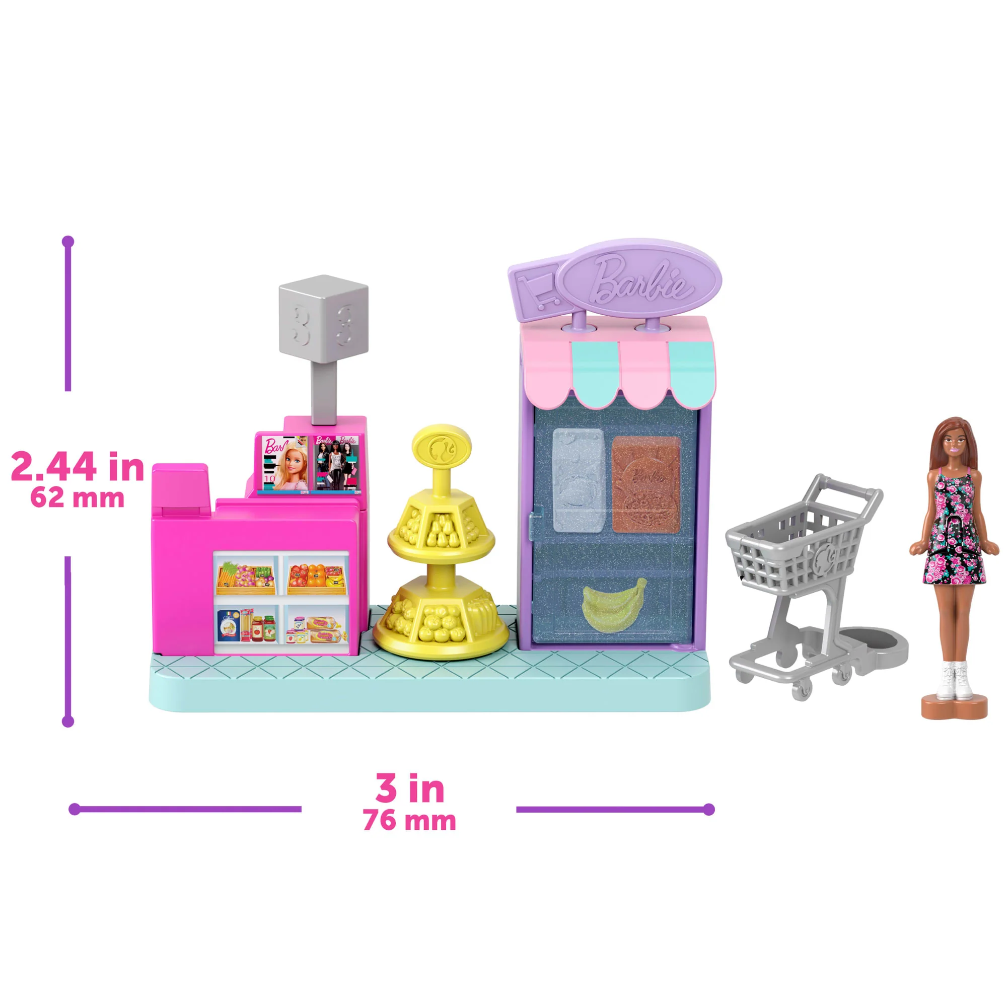 Conjunto De Juego Mini Barbieland De Barbie Con Una Casa Dreamhouse Y 3 Conjuntos De Juego, 4 Muñecas De 3,81Cm, Muebles Y Accesorios - Image 2