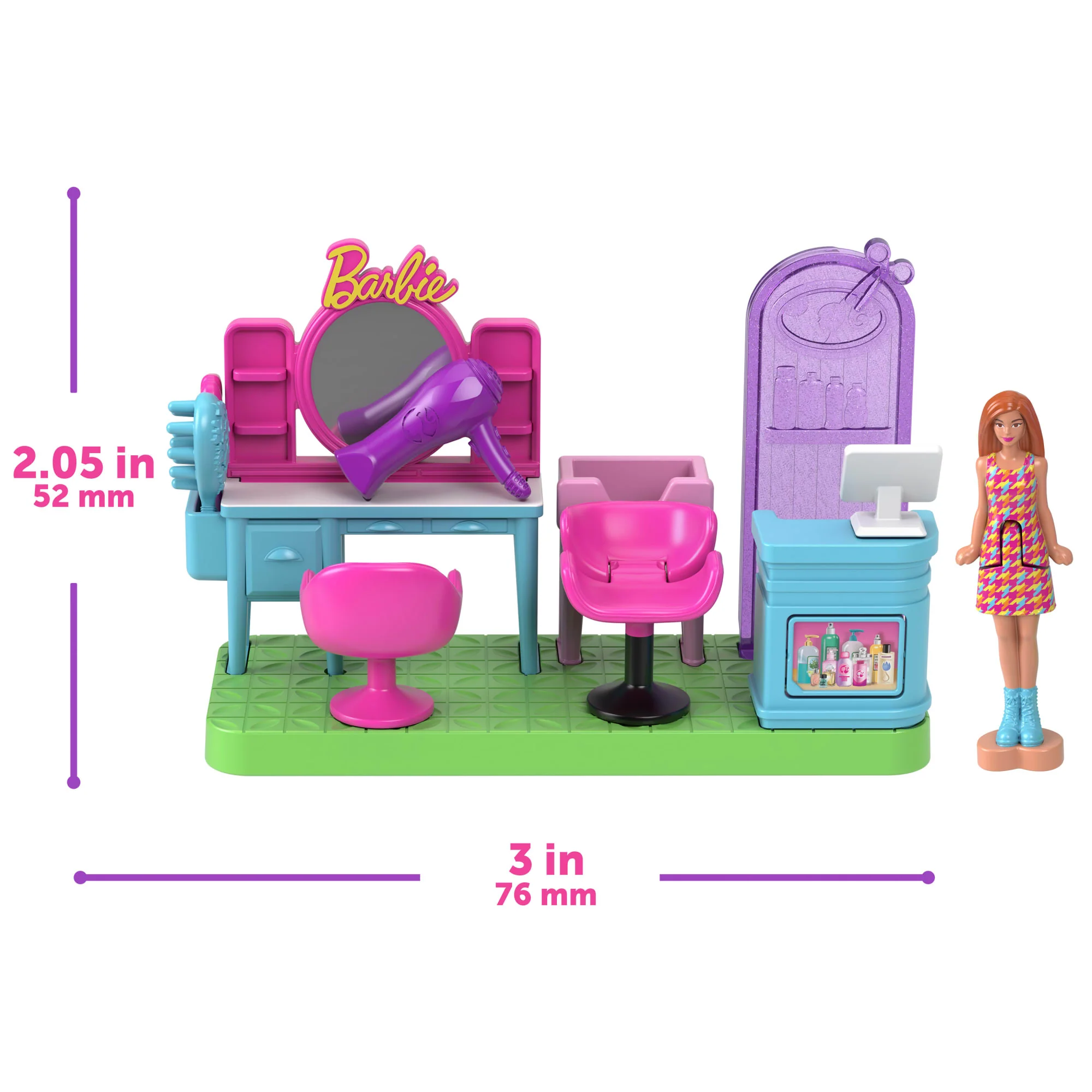 Conjunto De Juego Mini Barbieland De Barbie Con Una Casa Dreamhouse Y 3 Conjuntos De Juego, 4 Muñecas De 3,81Cm, Muebles Y Accesorios - Image 4