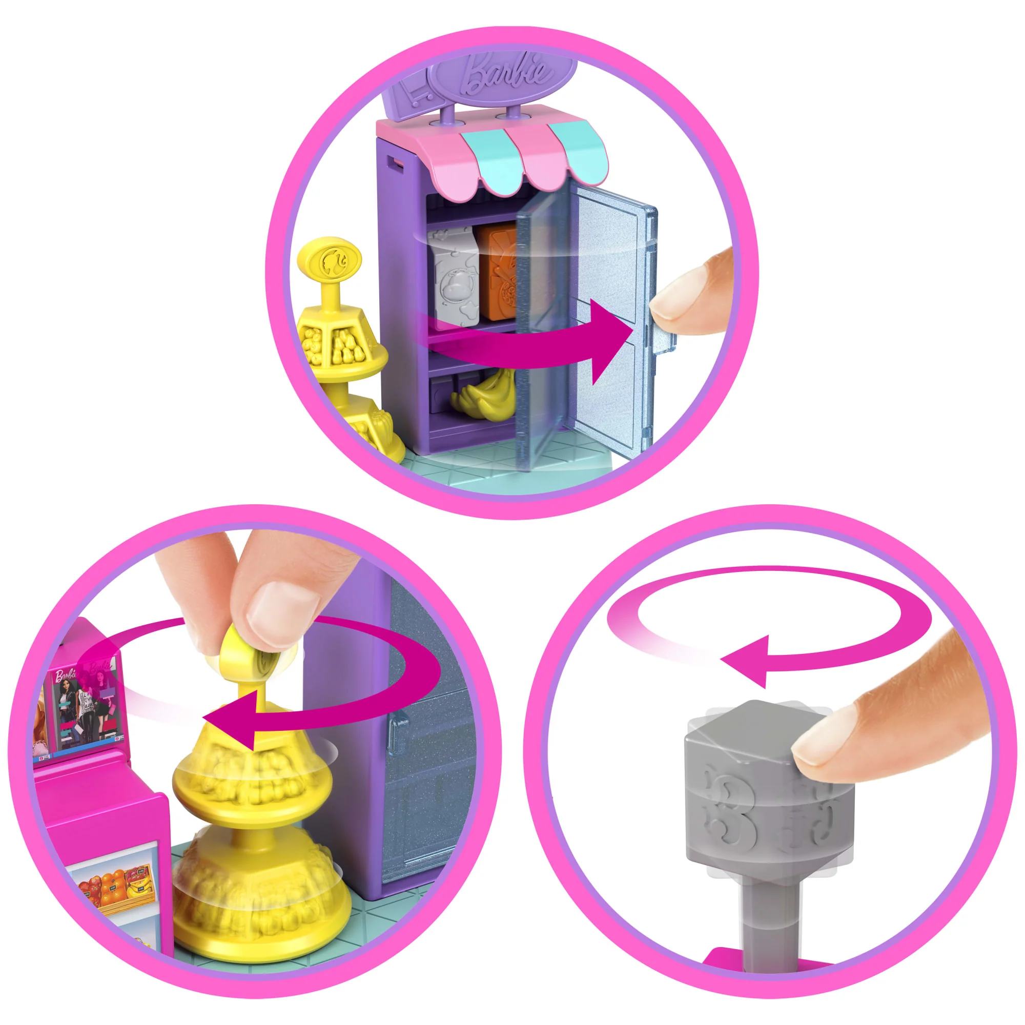 Conjunto De Juego Mini Barbieland De Barbie Con Una Casa Dreamhouse Y 3 Conjuntos De Juego, 4 Muñecas De 3,81Cm, Muebles Y Accesorios - Image 6