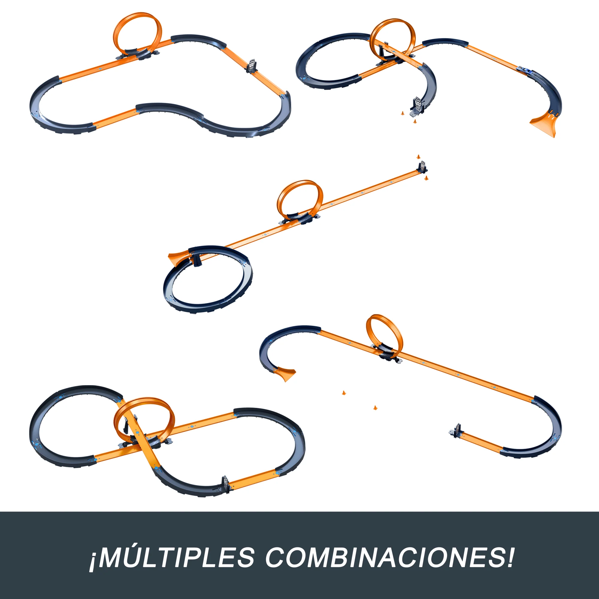 Conjunto De Pista Speed Challenge De Hot Wheels Rc Y Coche De Juguete Teledirigido A Escala 1:64 Con Batería, Más De 30 Tramos De Pista - Image 3