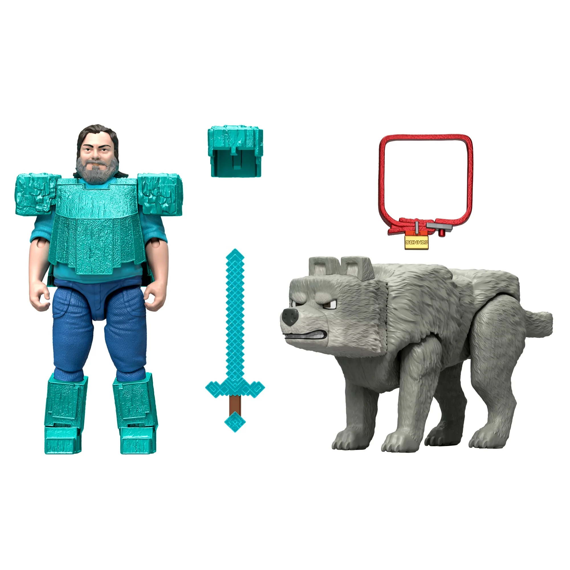 Conjunto Un Mejor Amigo Peludo Y Enorme De Minecraft Con 2 Figuras De Acción Y 2 Accesorios Inspirado En La Película - Image 4