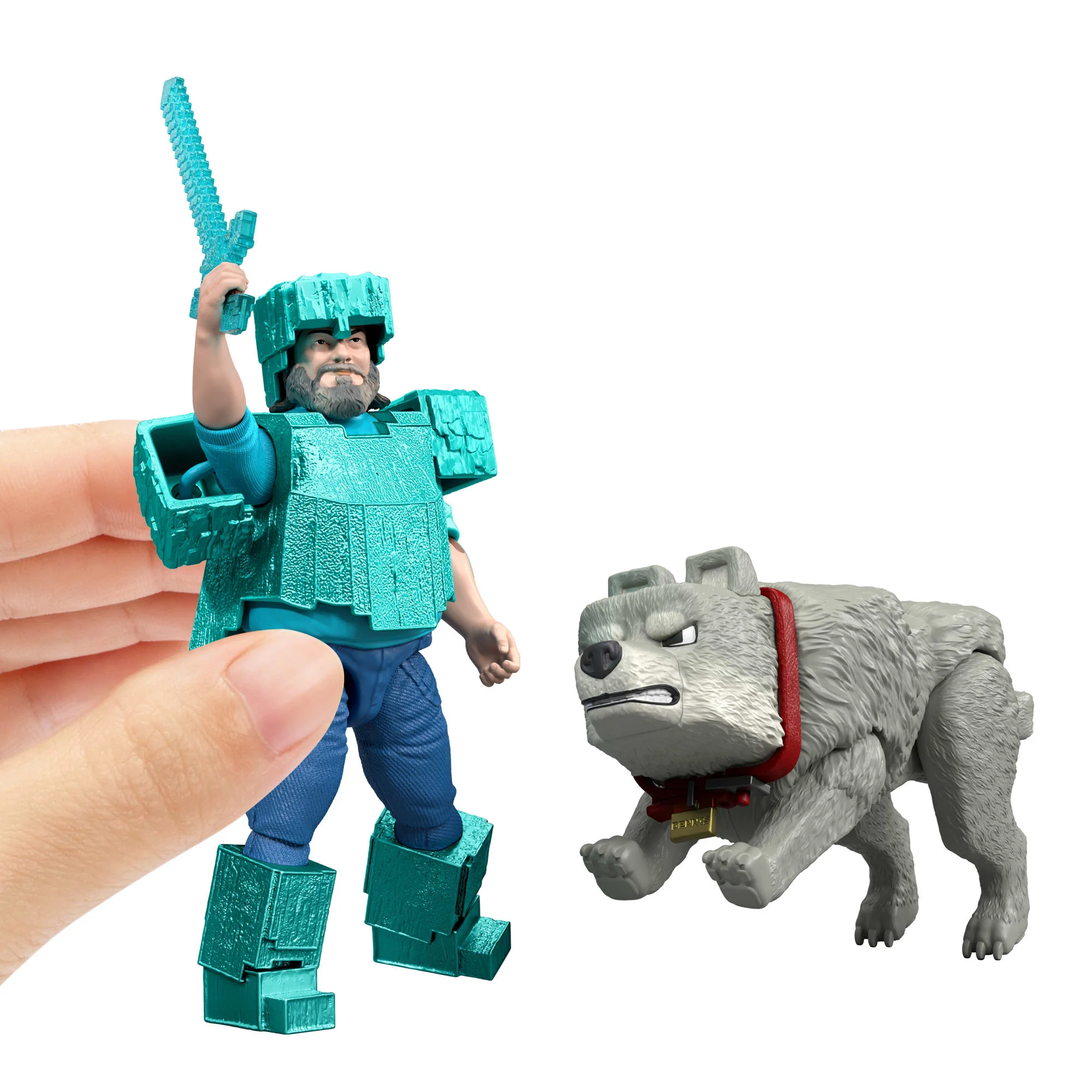 Conjunto Un Mejor Amigo Peludo Y Enorme De Minecraft Con 2 Figuras De Acción Y 2 Accesorios Inspirado En La Película - Image 5