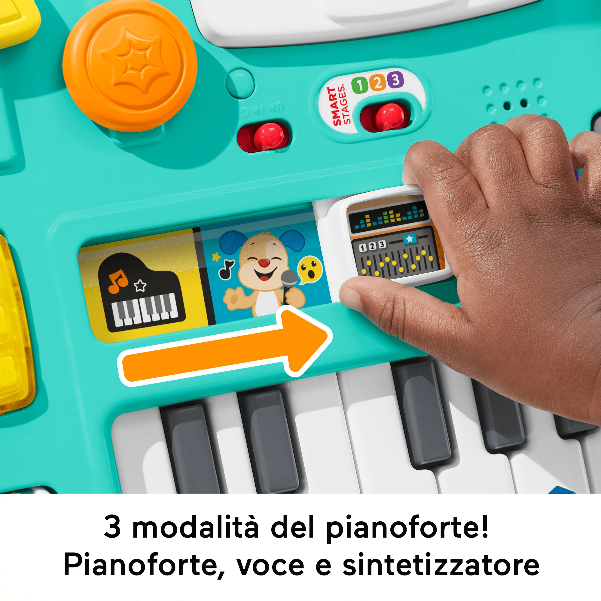 Fisher-Price Ridi E Impara Consolle Per DJ Gioca E Impara, Giocattolo Musicale Educativo Per Neonati E Bambini AI Primi Passi, Versione Multilingue - Image 3