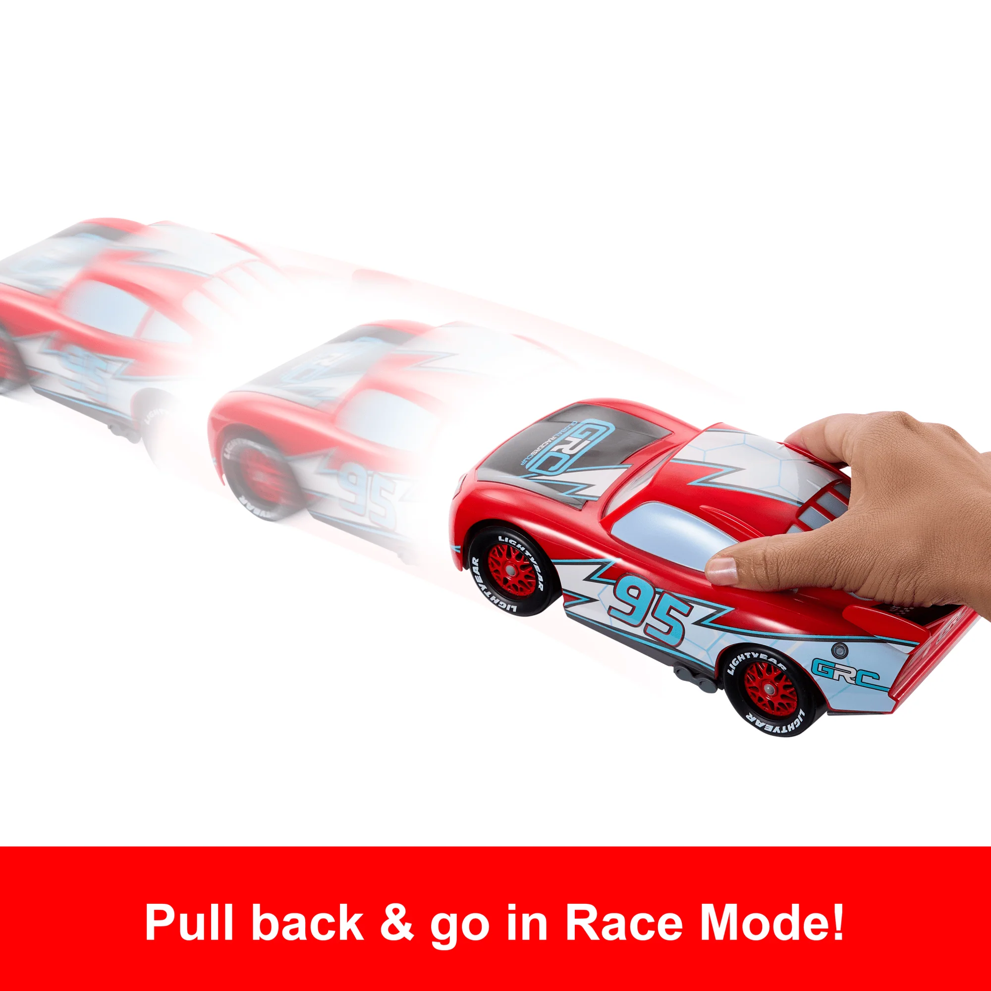 Disney And Pixar Cars Global Racers Cup Drift & Race Lightning Mcqueen Toy Vehicle With 2 Modes - Image 3