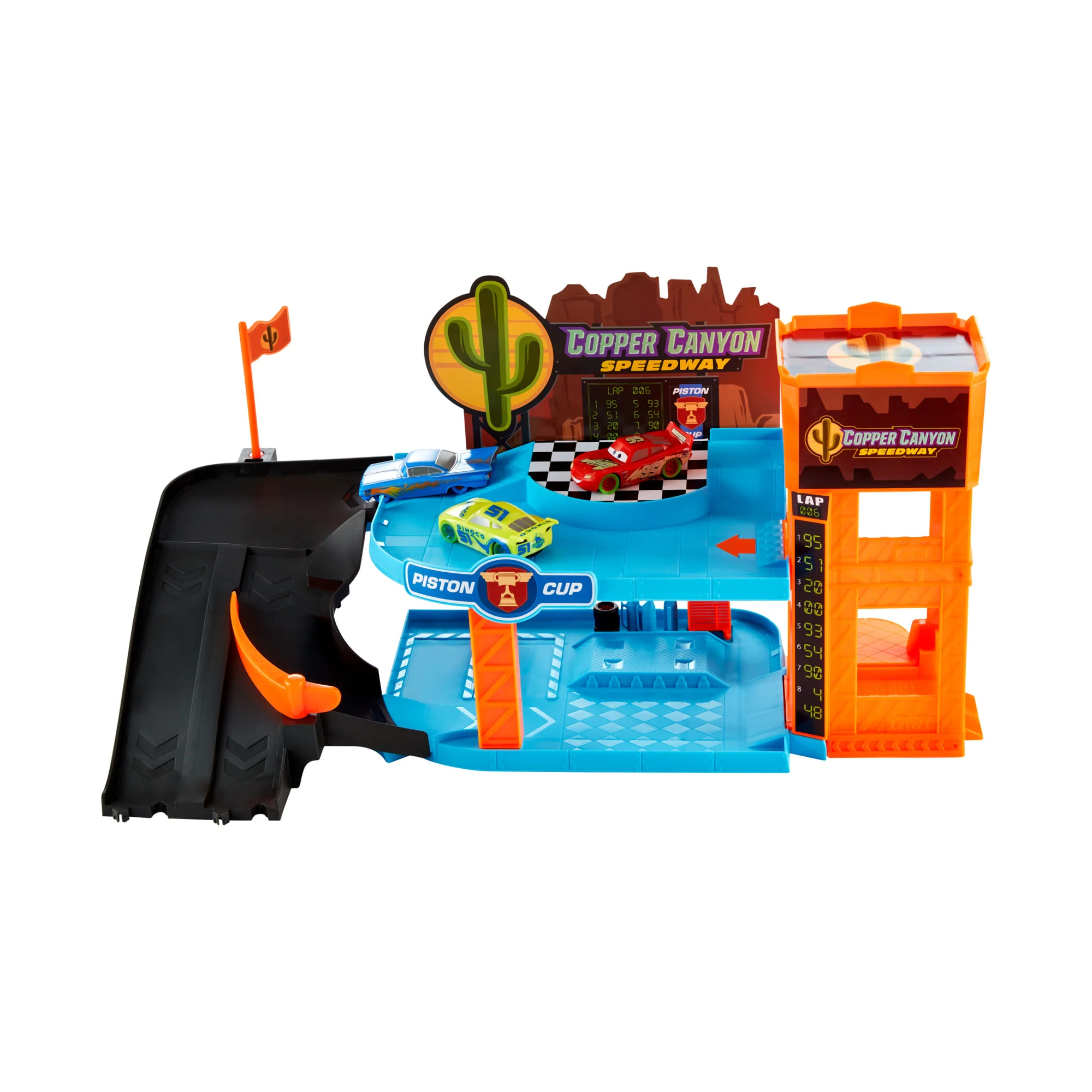 Conjunto De Juego Taller Brillante En Cañón Del Cobre De Glow Racers De Disney Pixar Cars, Incluye Tres Vehículos A Escala 1:55 Que Brillan En La Oscuridad - Image 3