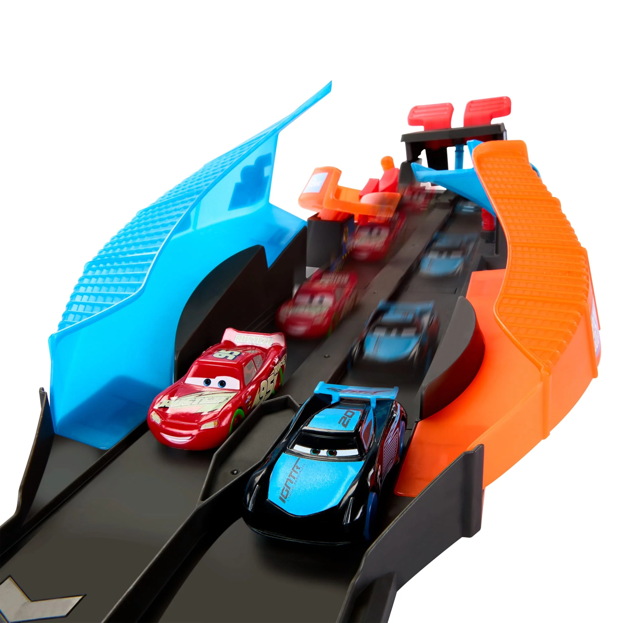 Disney and Pixar Cars Glow Racers Launch & Criss-Cross Glow Race Playset - Image 3