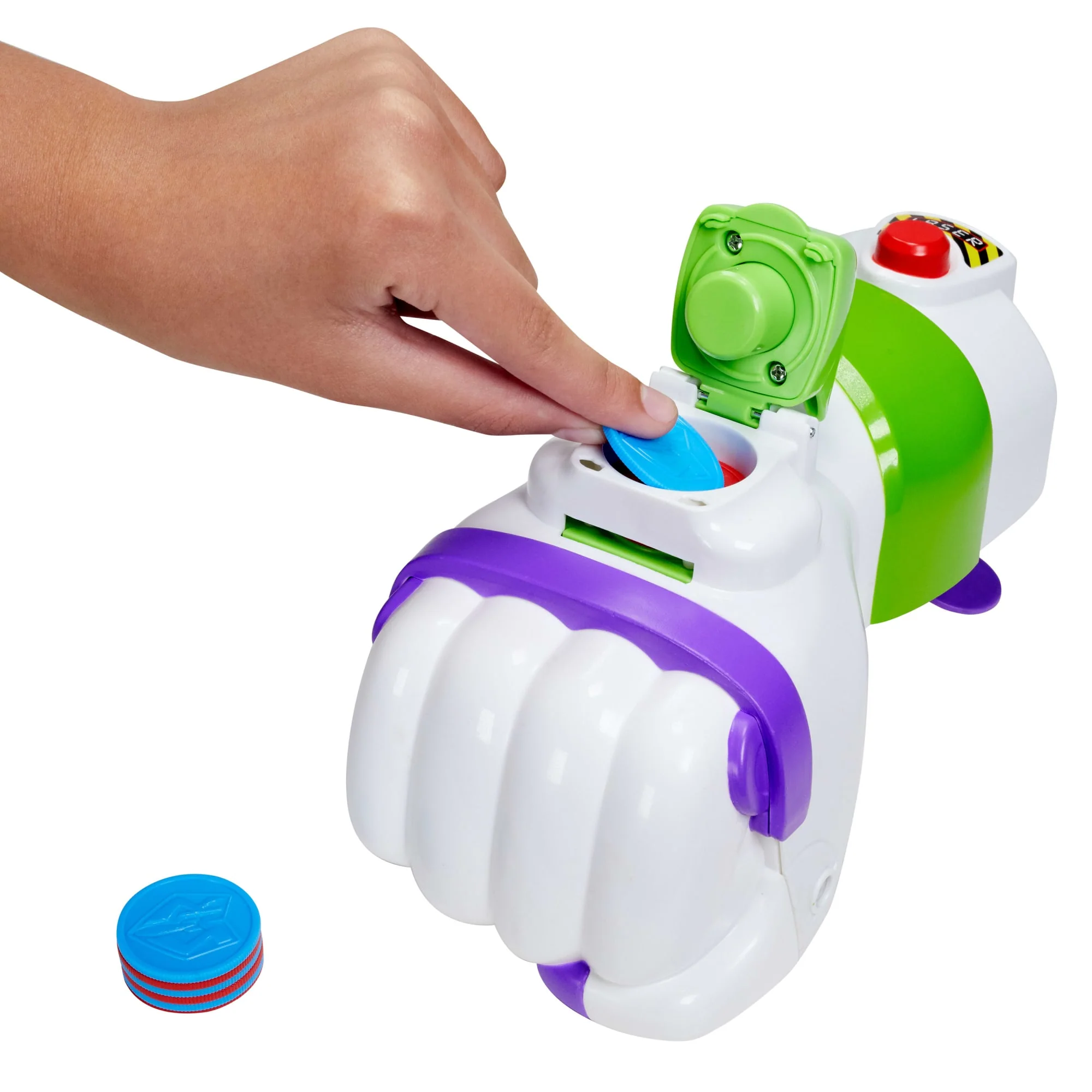 Disney Pixar Toy Story Buzz Lightyear 7 Inch Figure & Punch Launcher Toy, Lights & Sound, 5 Discs - Image 4