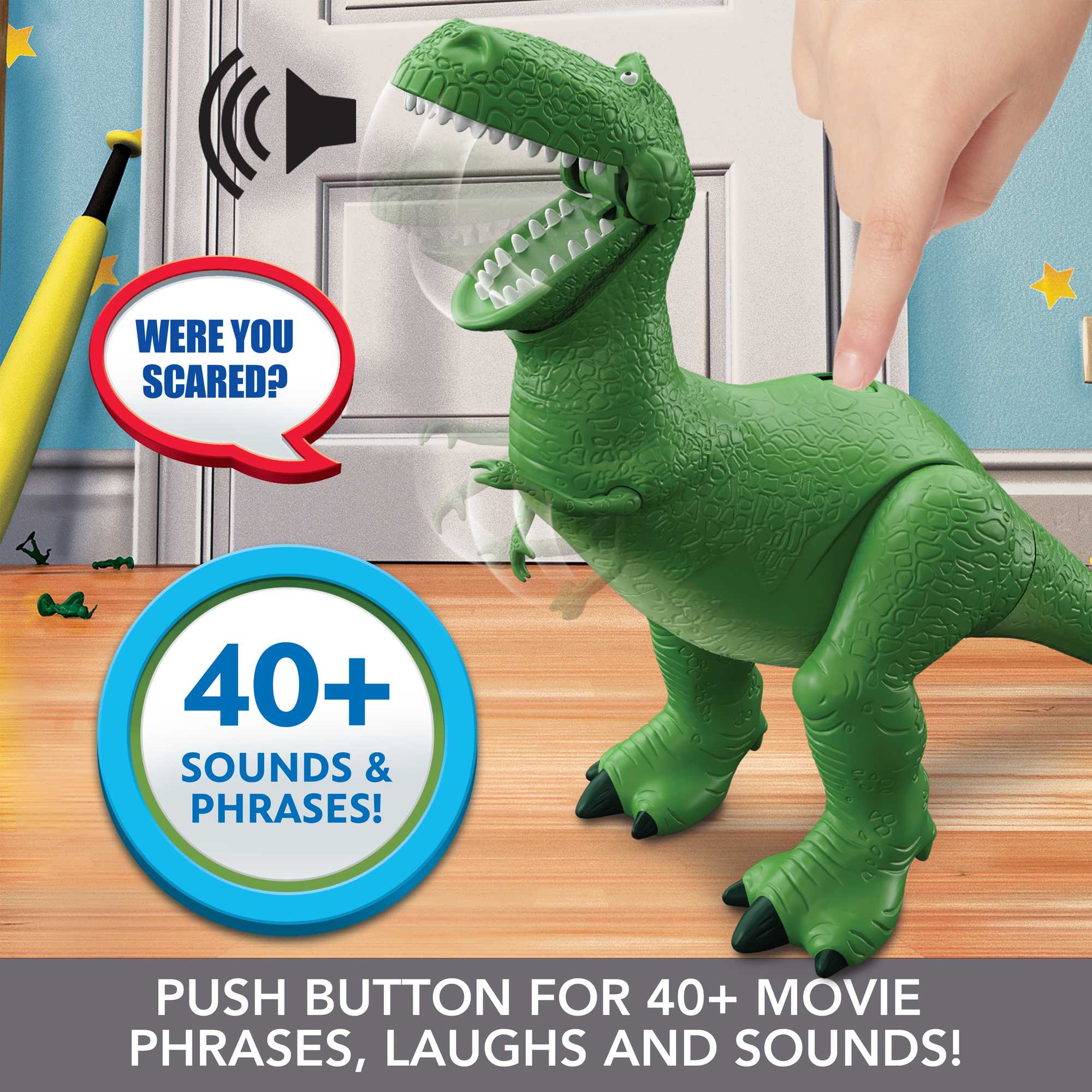 Disney Pixar Toy Story Rex Figure, Roarin' Laughs Talking Dinosaur Toy - Image 3