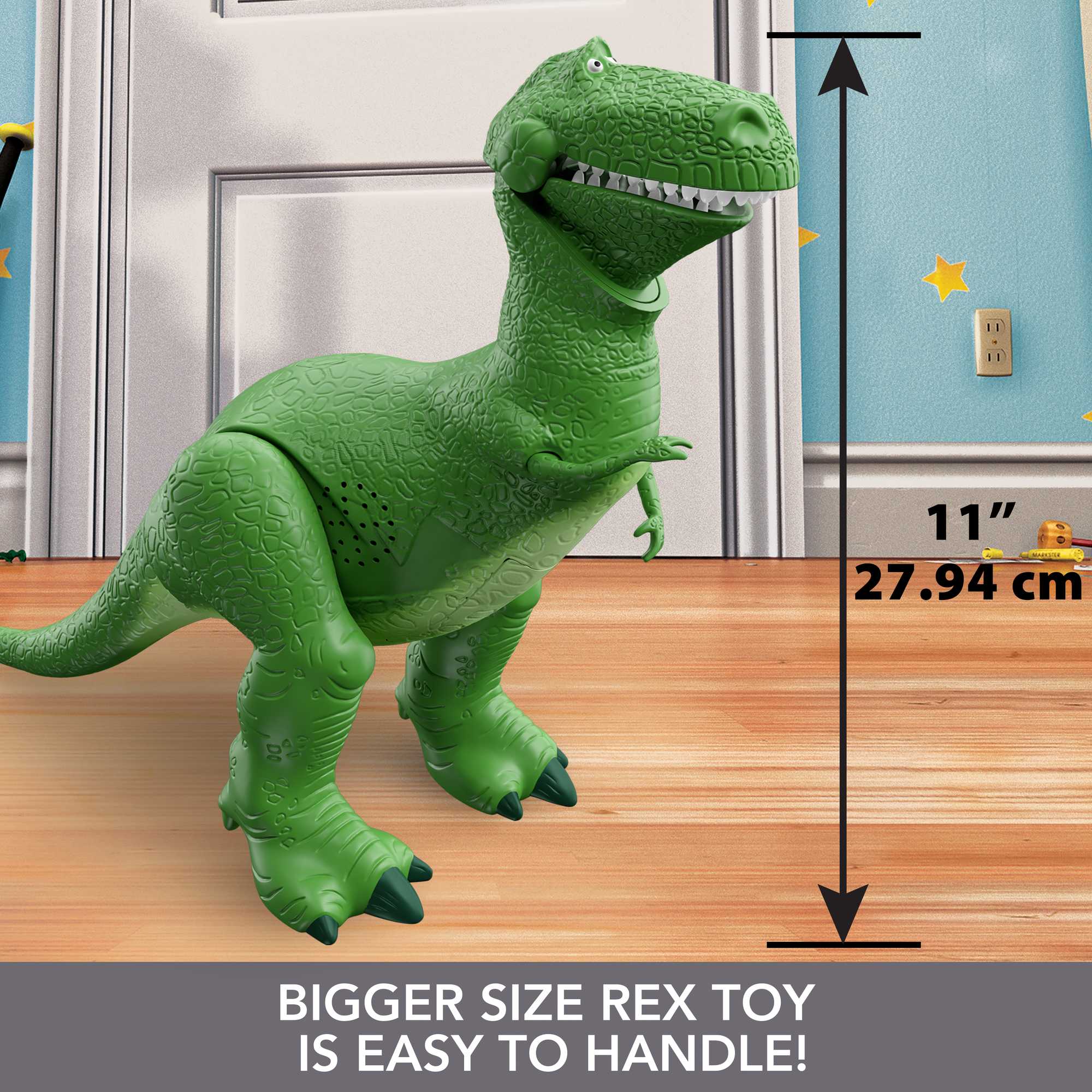 Disney Pixar Toy Story Rex Figure, Roarin' Laughs Talking Dinosaur Toy - Image 5