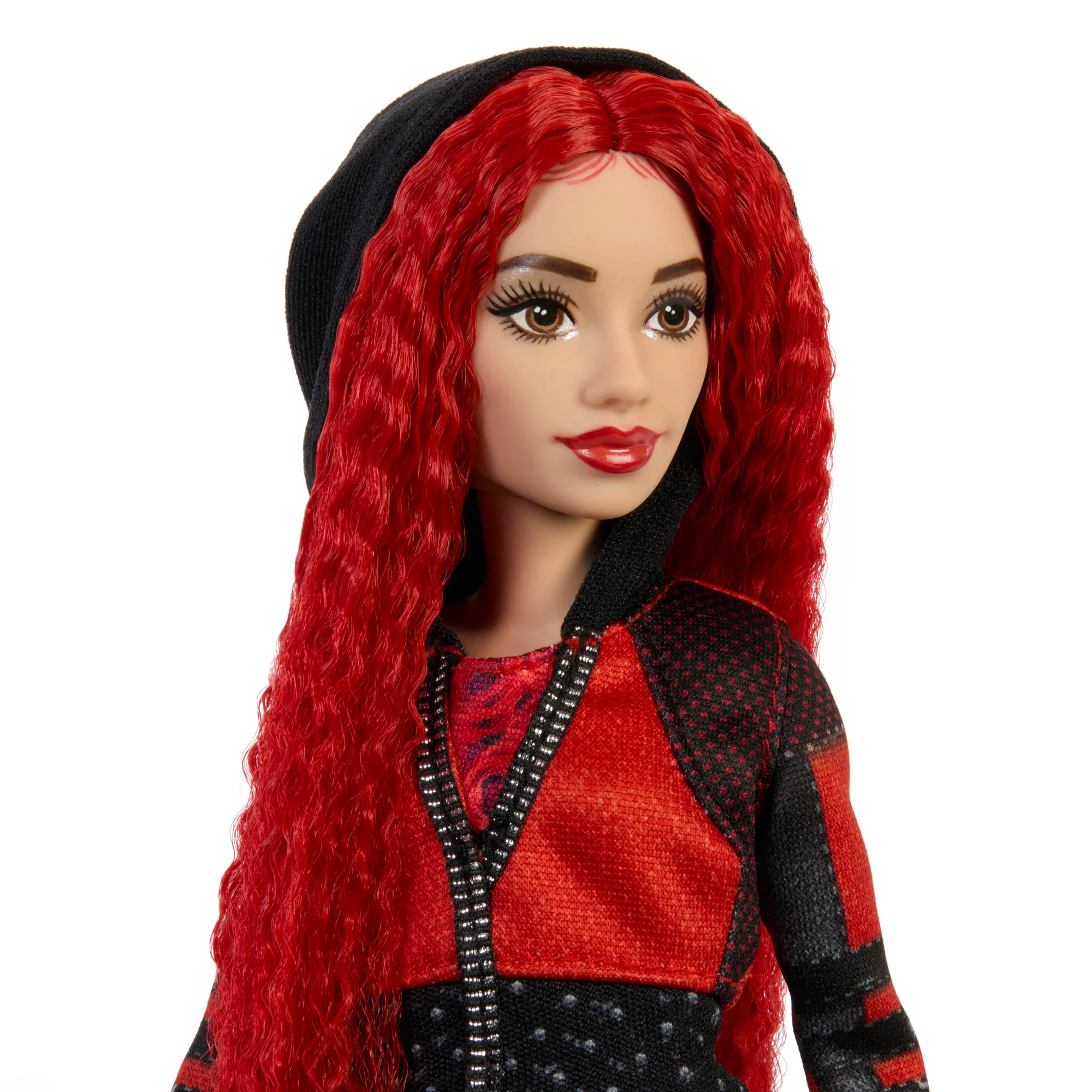 Muñeca Cantarina De Red Inspirada En Descendants: The Rise Of Red Con Ropa Y Accesorios Inspirados En La Película, Canta “Seeing Red” - Image 4