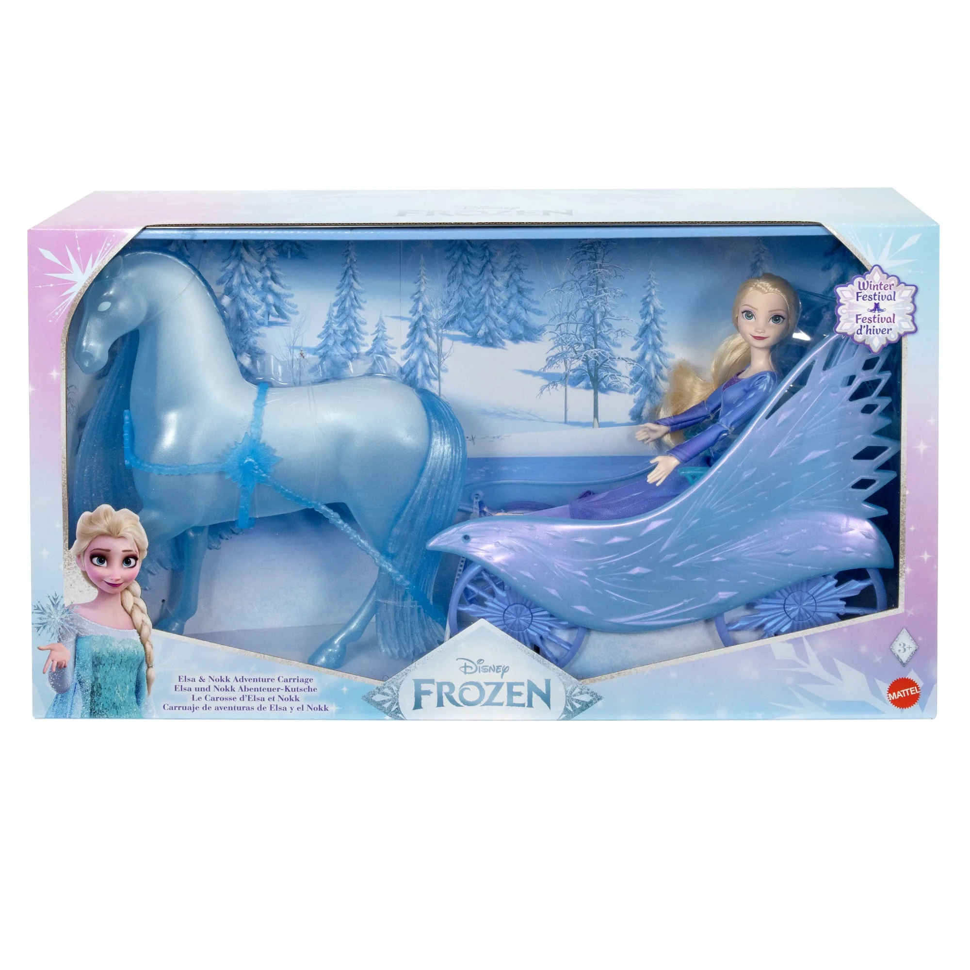 Disney Die Eiskönigin Elsa-Modepuppe Mit Kleid Und Nokk Mit Abenteuer-Kutsche - Image 6