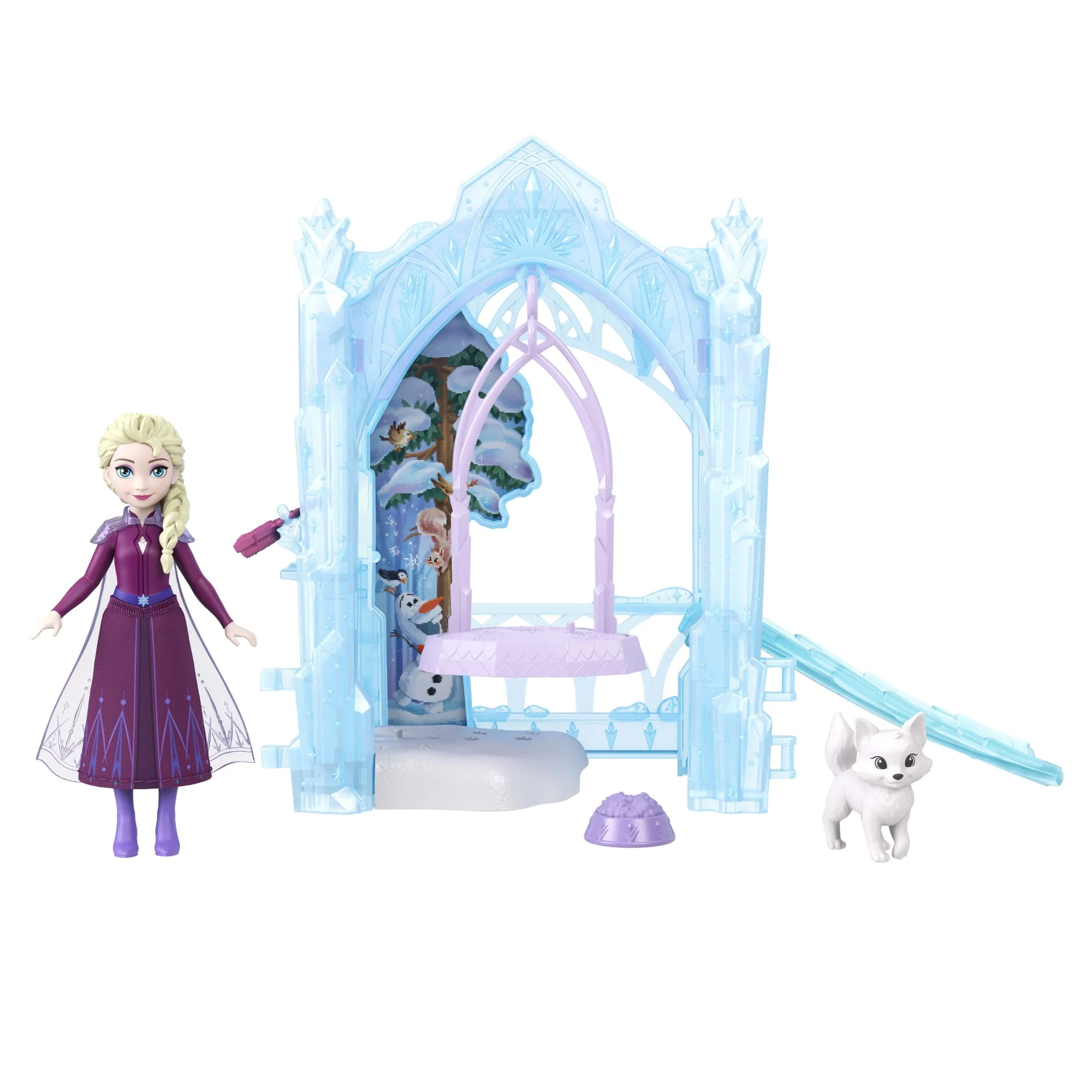 Disney Die Eiskönigin Storytime Stackers Kleine Elsa-Puppe Und Eisiger Tierunterschlupf Spielset Mit Fuchs- Und Vogelfigur - Image 3