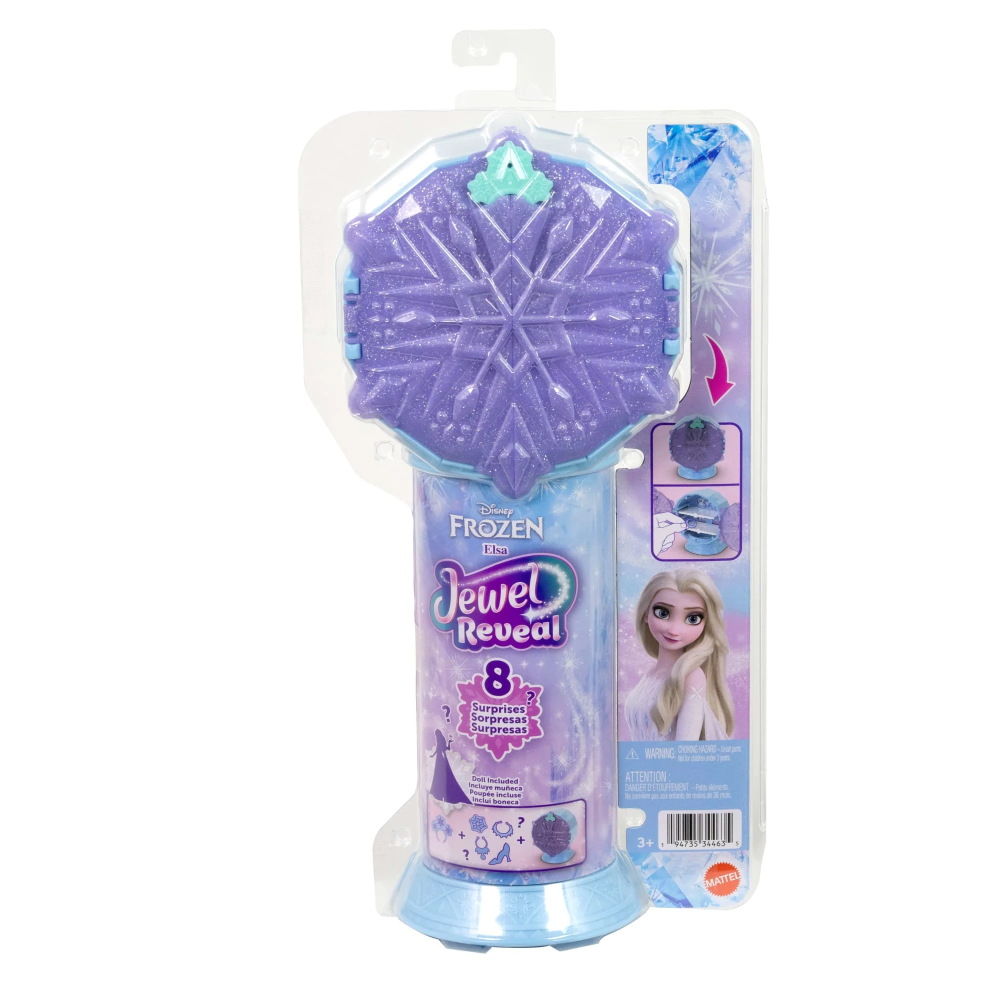 Disney Die Eiskönigin Jewel Reveal Elsa-Modepuppe Mit 8 Überraschungen Wie Juwelenbox Und 10 Zubehörteilen - Image 6