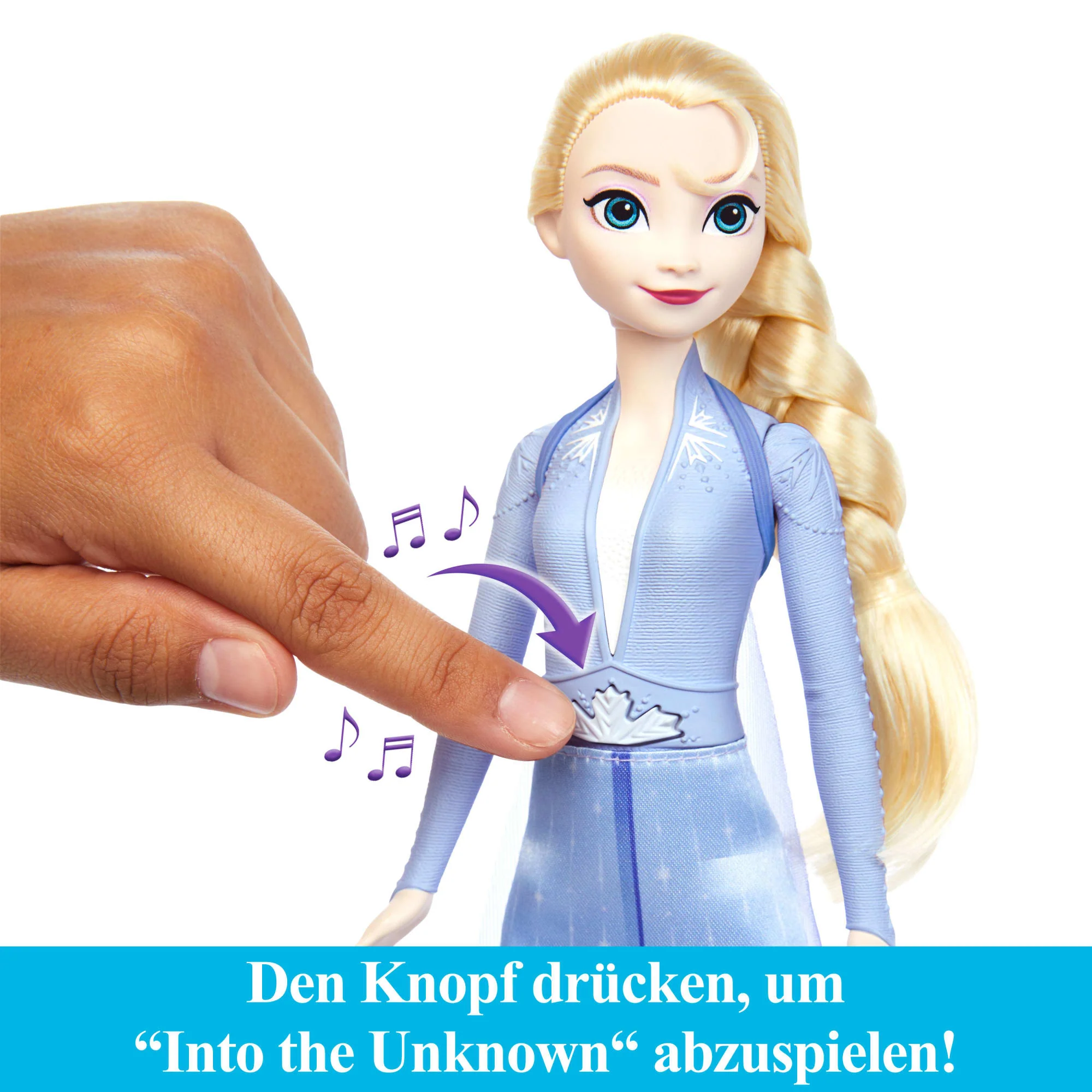 Disney Die Eiskönigin Singende Elsa-Puppe, Die Wo Noch Niemand War“ Aus Dem Film in 4 Sprachen Singt - Image 3