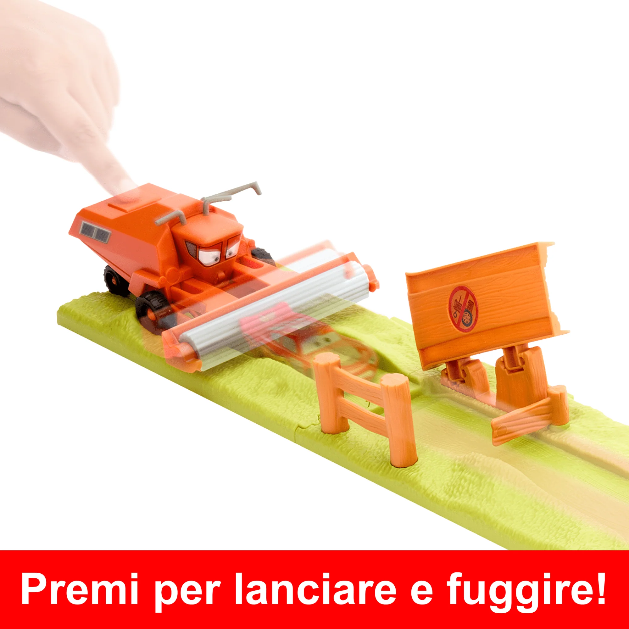 Disney E Pixar Cars Corsa Acrobatica in Fuga Da Frank Playset Con Veicolo Giocattolo Di Saetta Mcqueen - Image 2