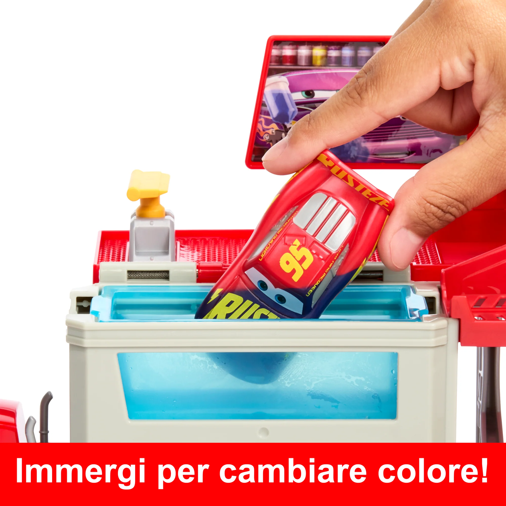 Disney E Pixar Cars Mack Officina Cambia Colore Con 1 Macchinina E Accessori - Image 3