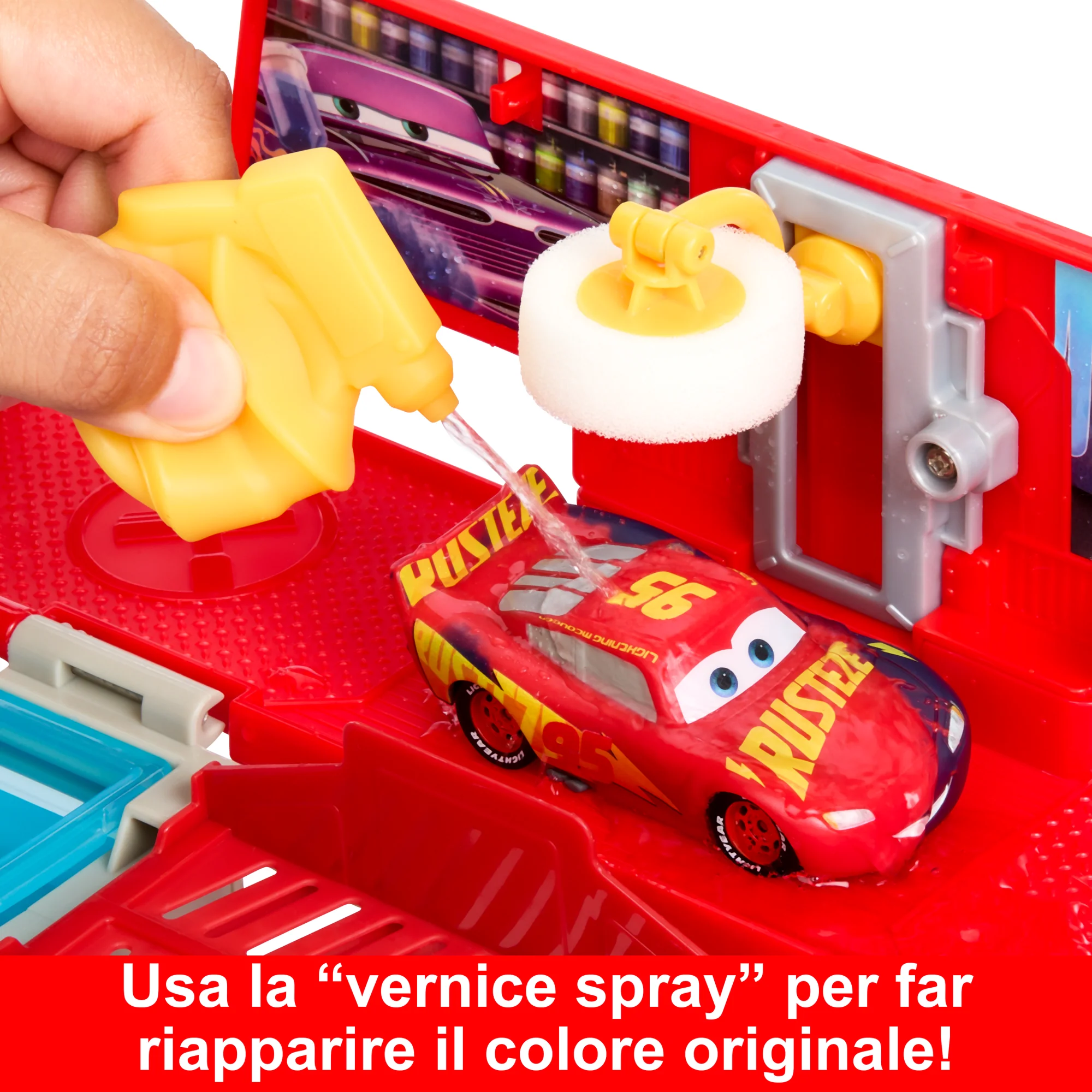 Disney E Pixar Cars Mack Officina Cambia Colore Con 1 Macchinina E Accessori - Image 5