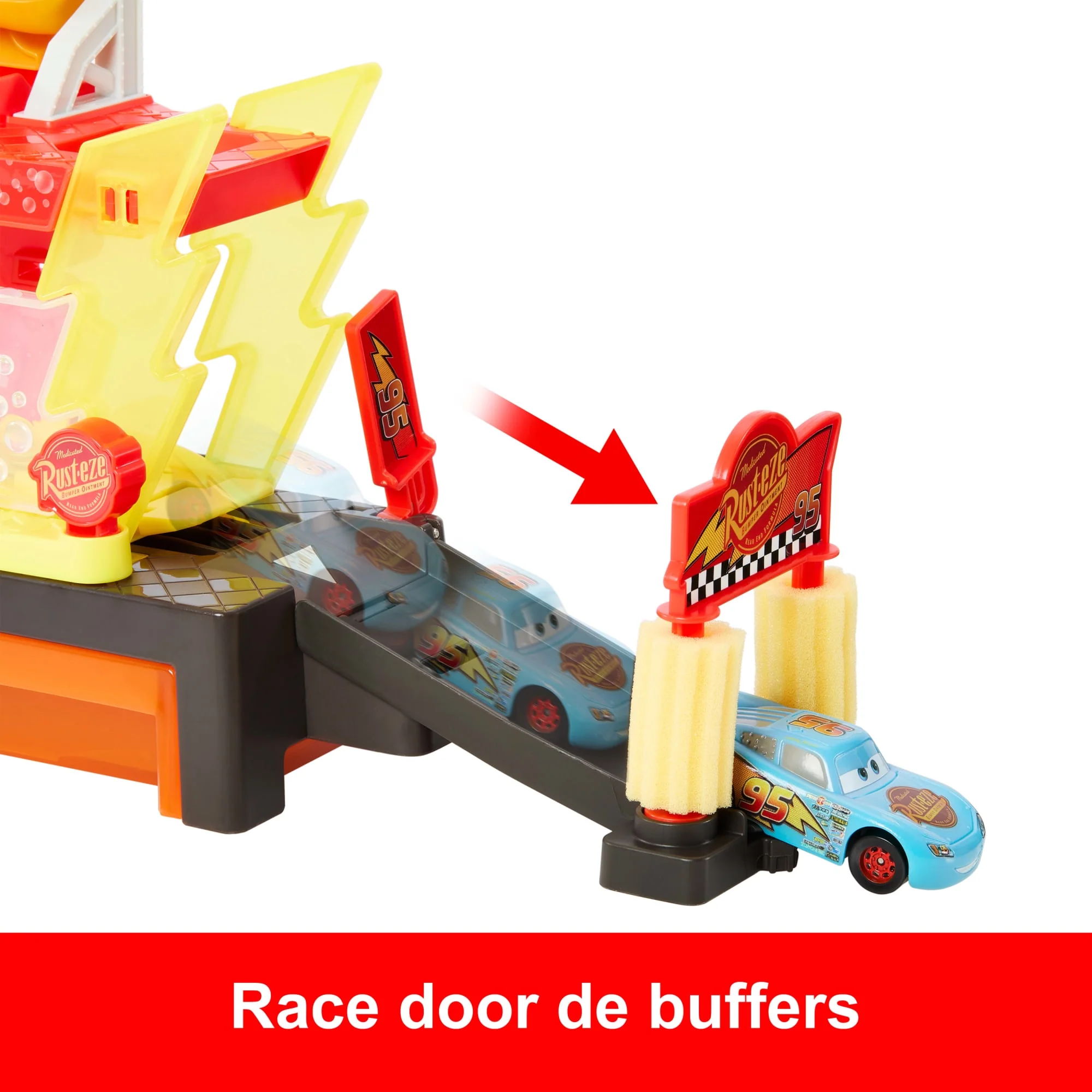 Disney En Pixar Cars Autowasstraat Klaar Voor De Race, Speelset Met Van Kleur Veranderende Bliksem Mcqueen - Image 3