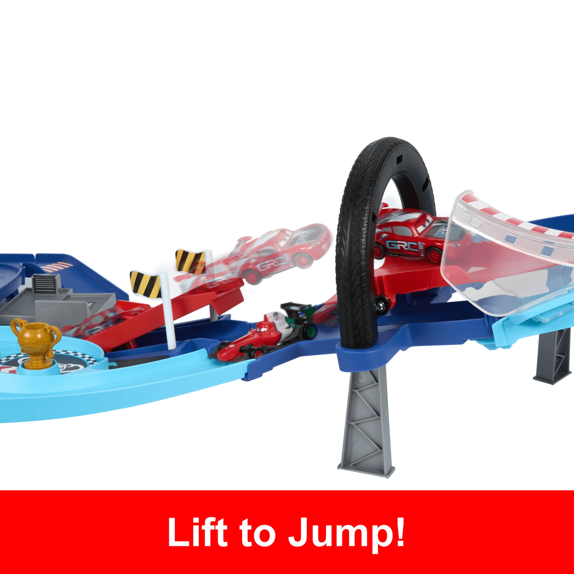 Disney En Pixar Cars Wrc Racebaan Met Sprong Speelset Met 2 Speelgoedvoertuigen, Inclusief Bliksem Mcqueen - Image 3
