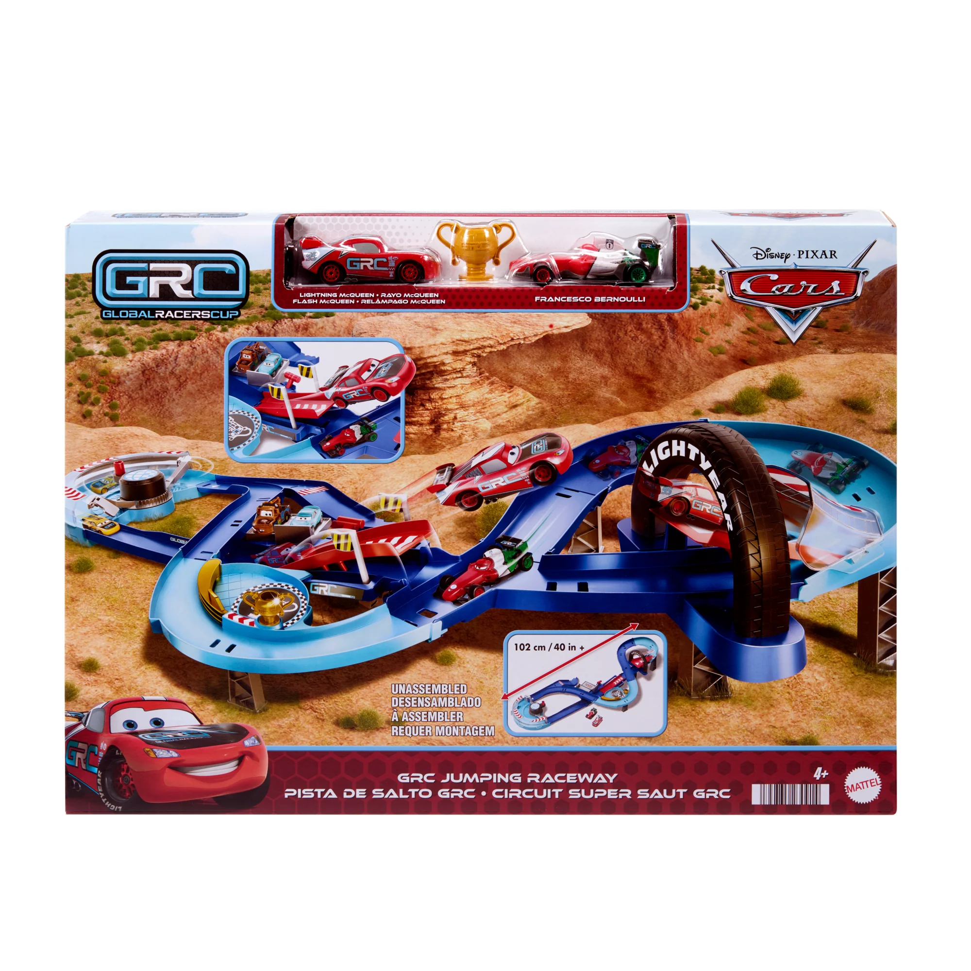 Disney En Pixar Cars Wrc Racebaan Met Sprong Speelset Met 2 Speelgoedvoertuigen, Inclusief Bliksem Mcqueen - Image 6