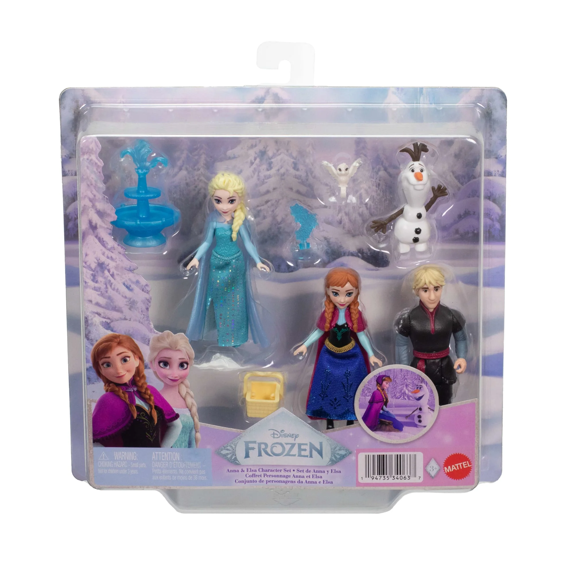 Disney Frozen Anna En Elsa Personageset Met 4 Kleine Poppen En 4 Accessoires, Geïnspireerd Op De Film - Image 6