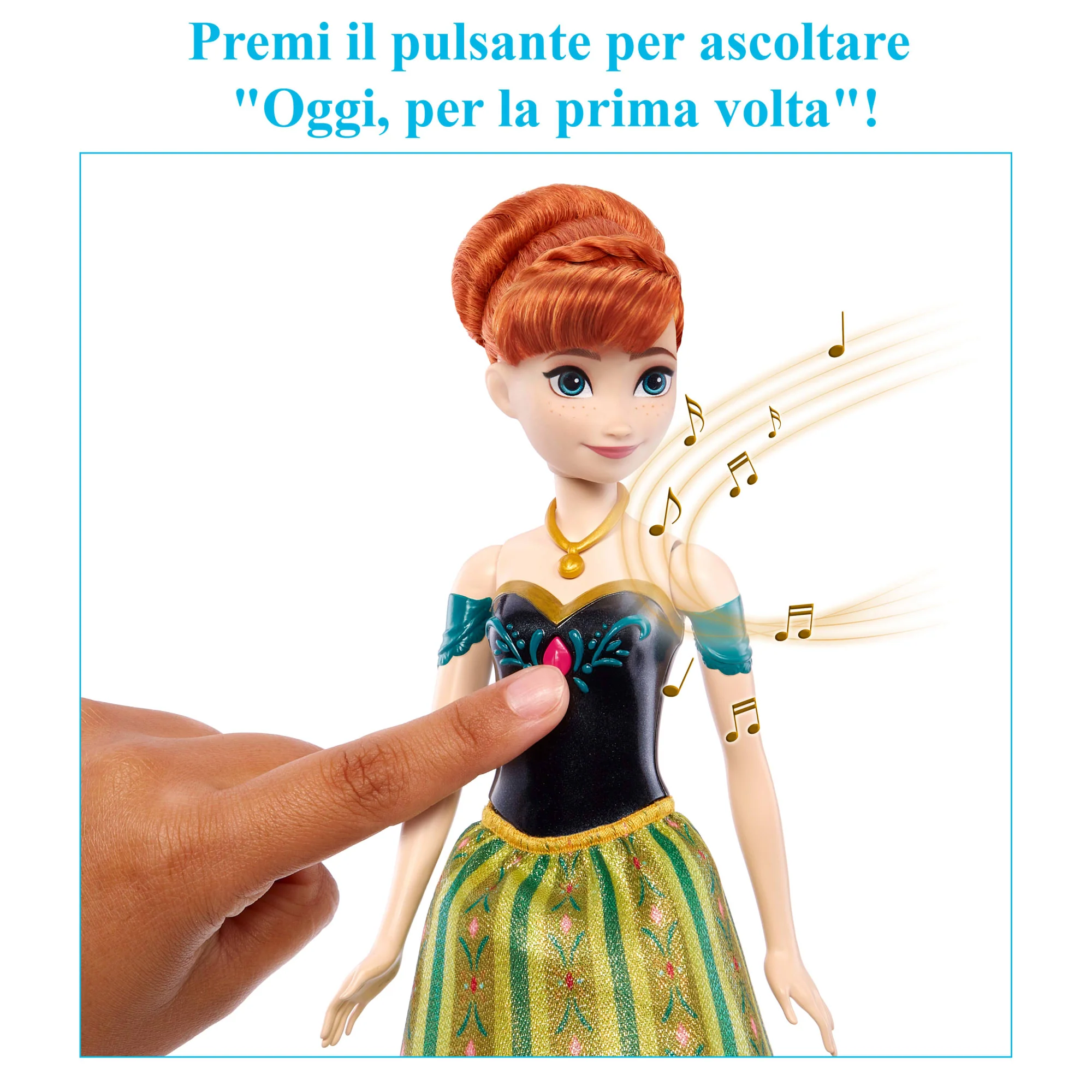 Disney Frozen Bambola Anna Oggi, Per La Prima Volta Ispirata Al Film Che Canta 'Oggi, Per La Prima Volta Bambola' in 4 Lingue - Image 3