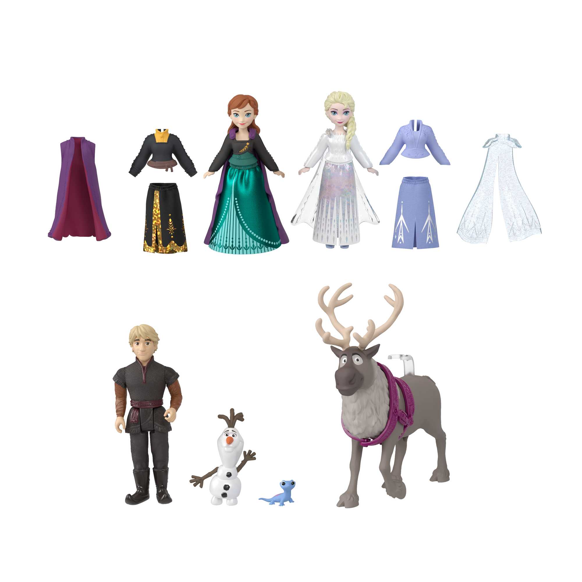 Conjunto De Ropa Y Amigos De Disney Frozen Con Tresmuñecas, Cuatrofiguras De Personajes Y Cuatroconjuntos - Image 5