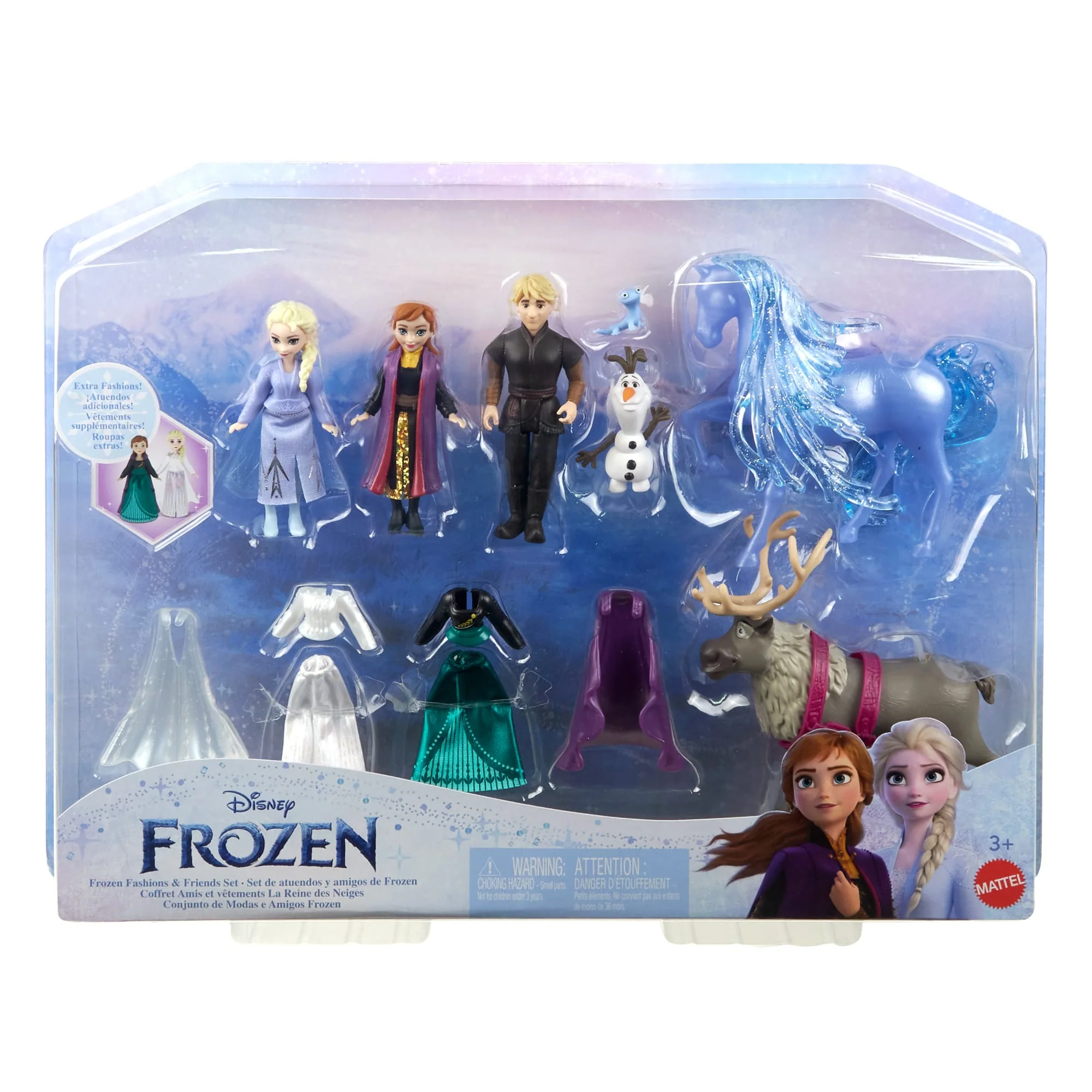 Disney Frozen Fashions & Friends Set With 3 Dolls, 4 Friend Figures And 4 Fashions - Image 6