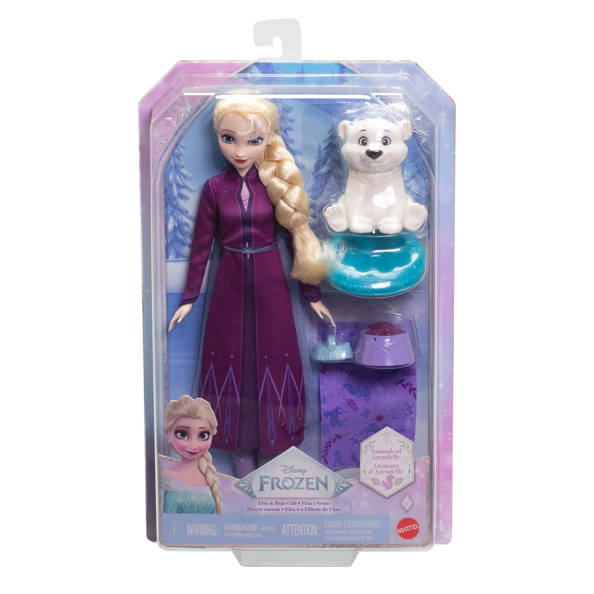 Disney Frozen Kraina Lodu Elsa i niedźwiadek Lalka, figurka i akcesoria Zestaw Zabawka 3+ - Image 6