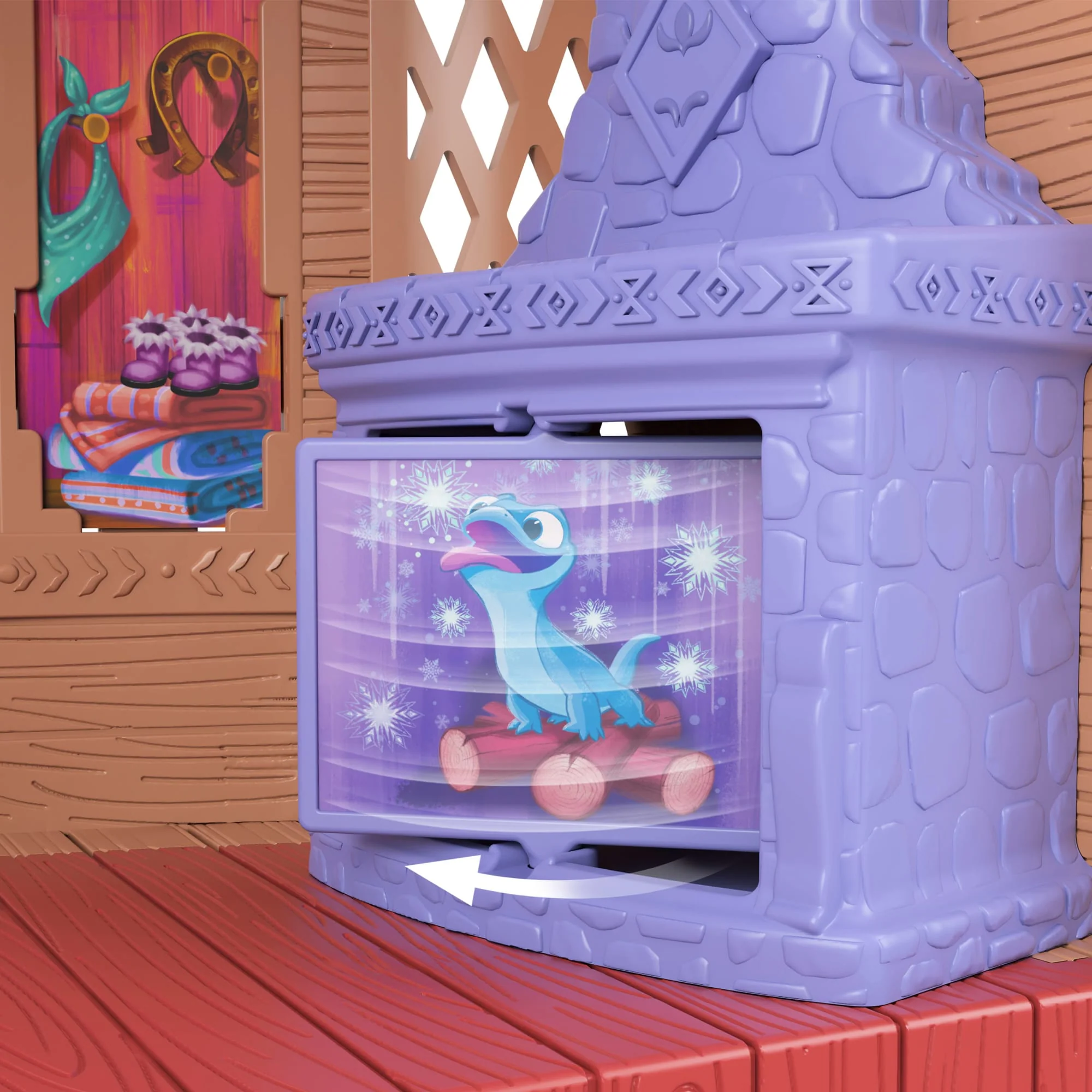 Disney Frozen Kraina Lodu Zimowy domek zwierzątek + mała lalka Elsa, 3 figurki zwierzątek i akcesoria Zestaw Zabawka 3+ - Image 4
